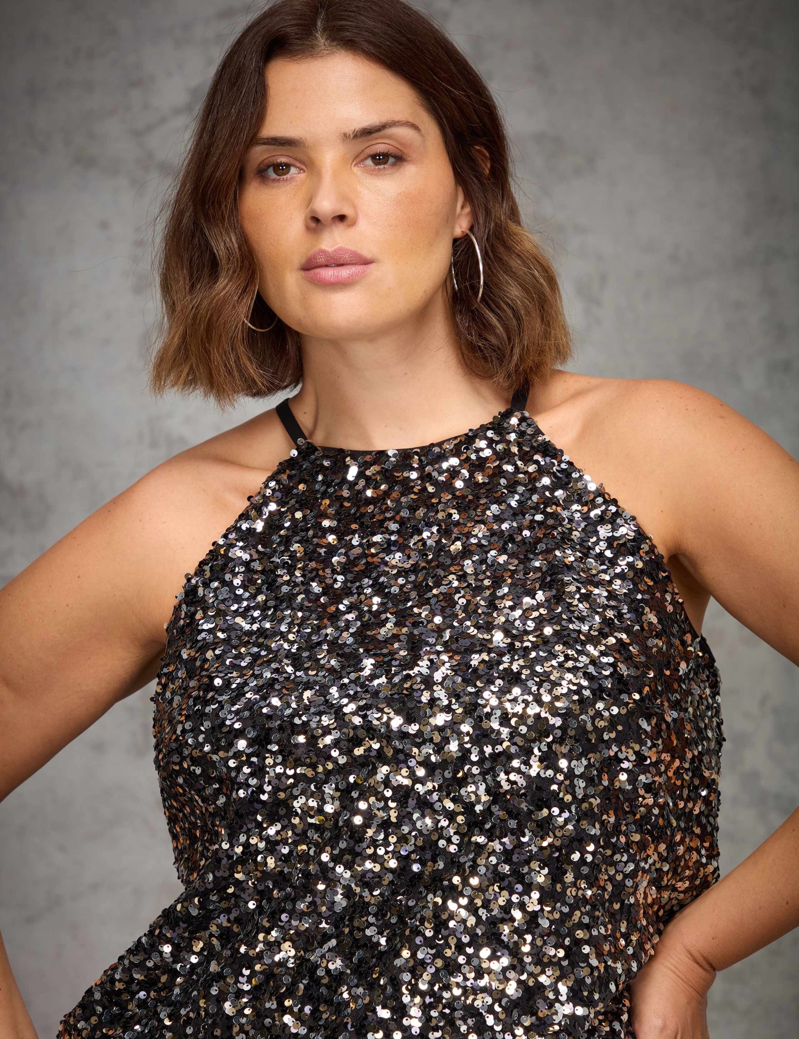 Sequin Halter Neck Top 3 of 7