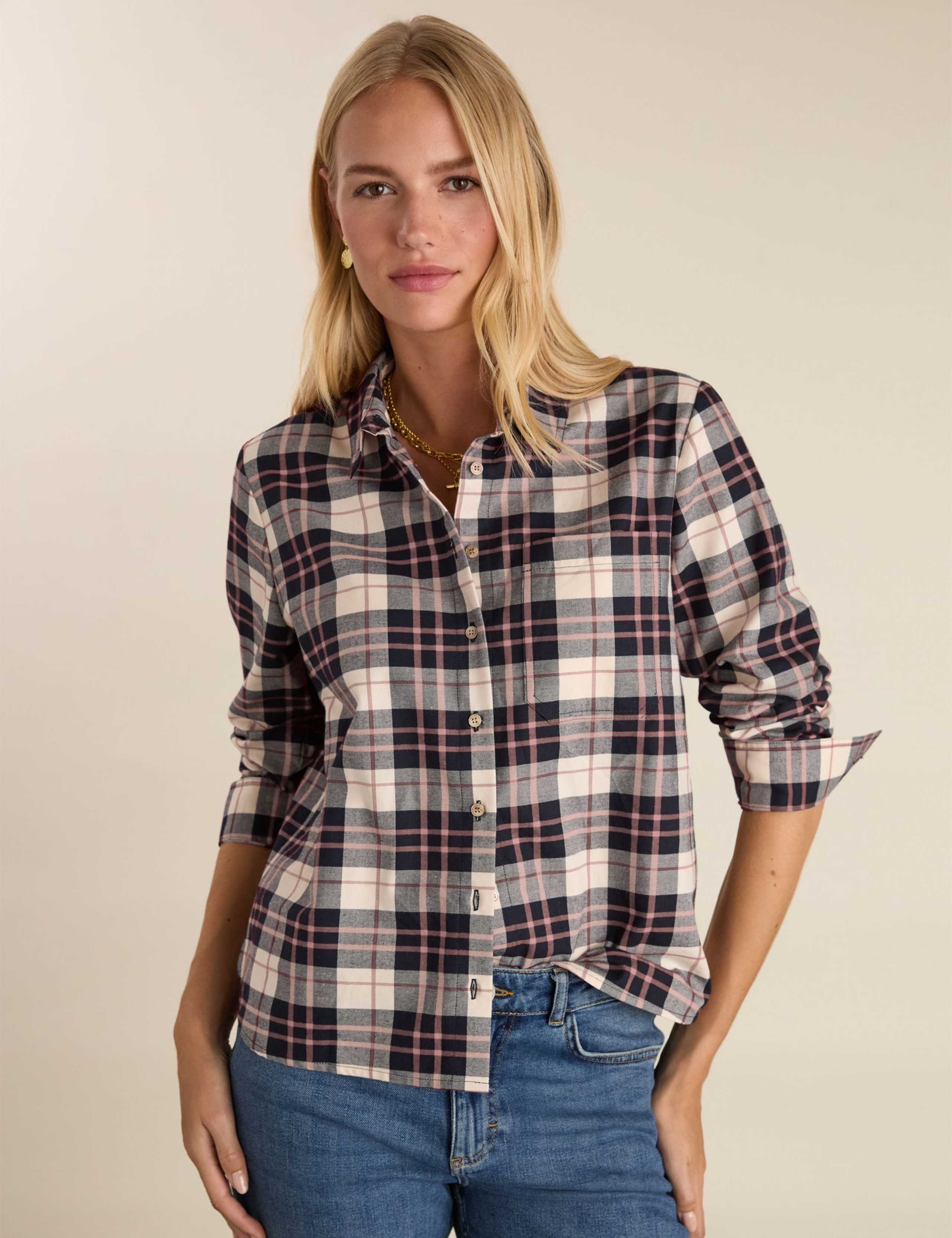 Pure Cotton Checked Relaxed Shirt 1 of 4