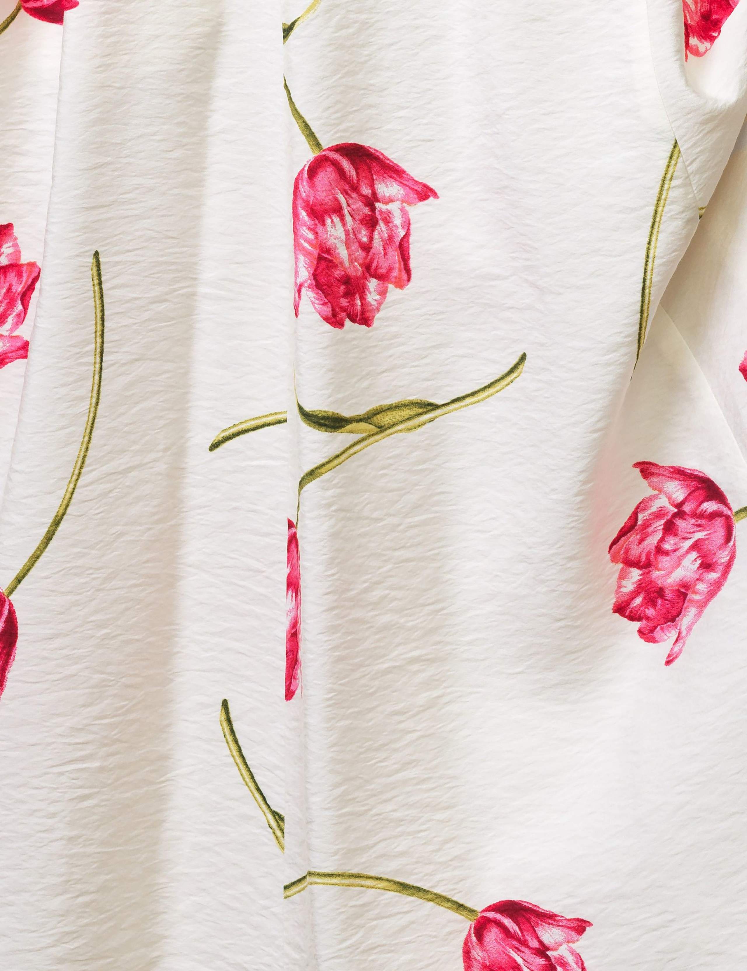 Floral V-Neck Midi Skater Dress 6 of 6