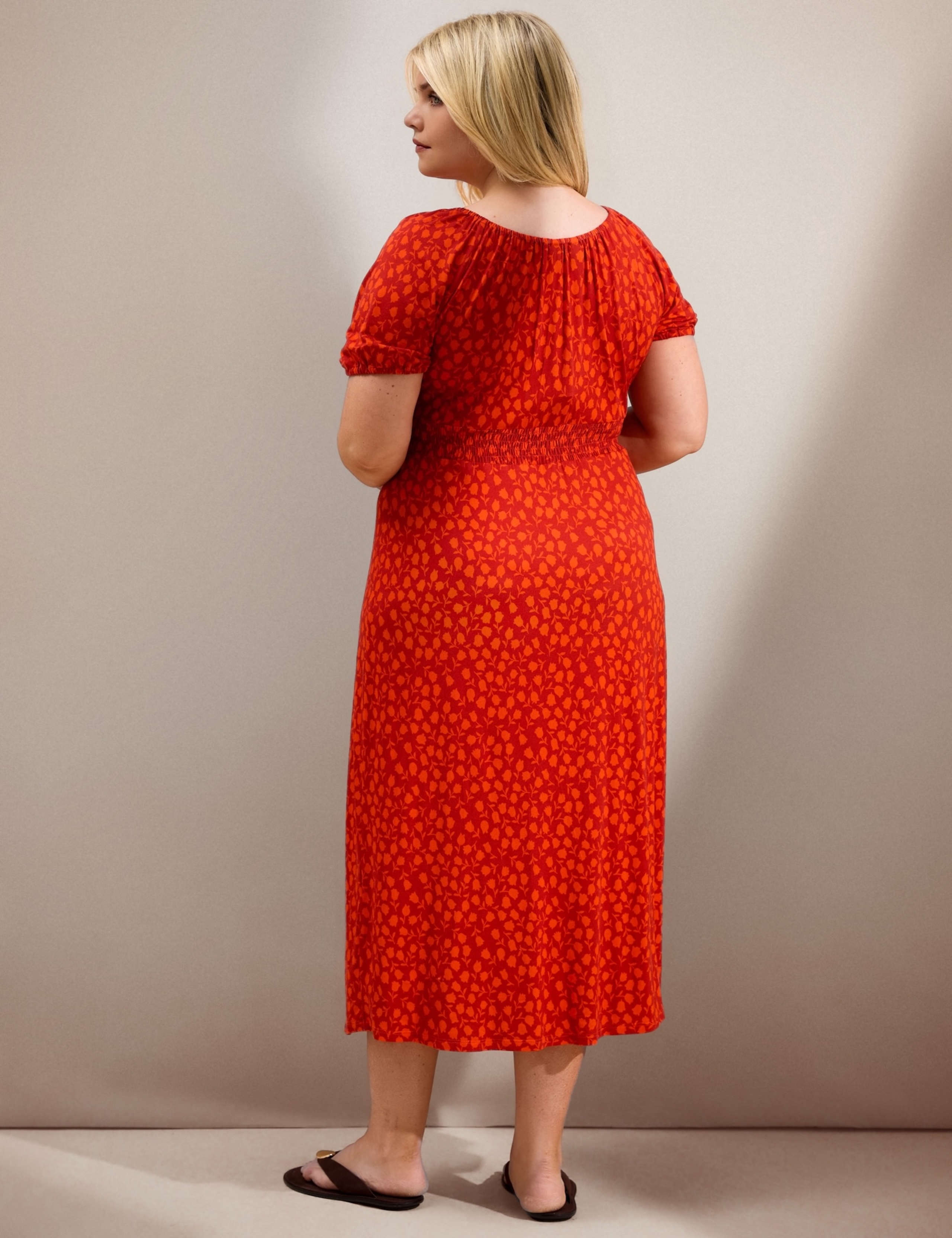 Floral Scoop Neck Midaxi Tea Dress 5 of 5