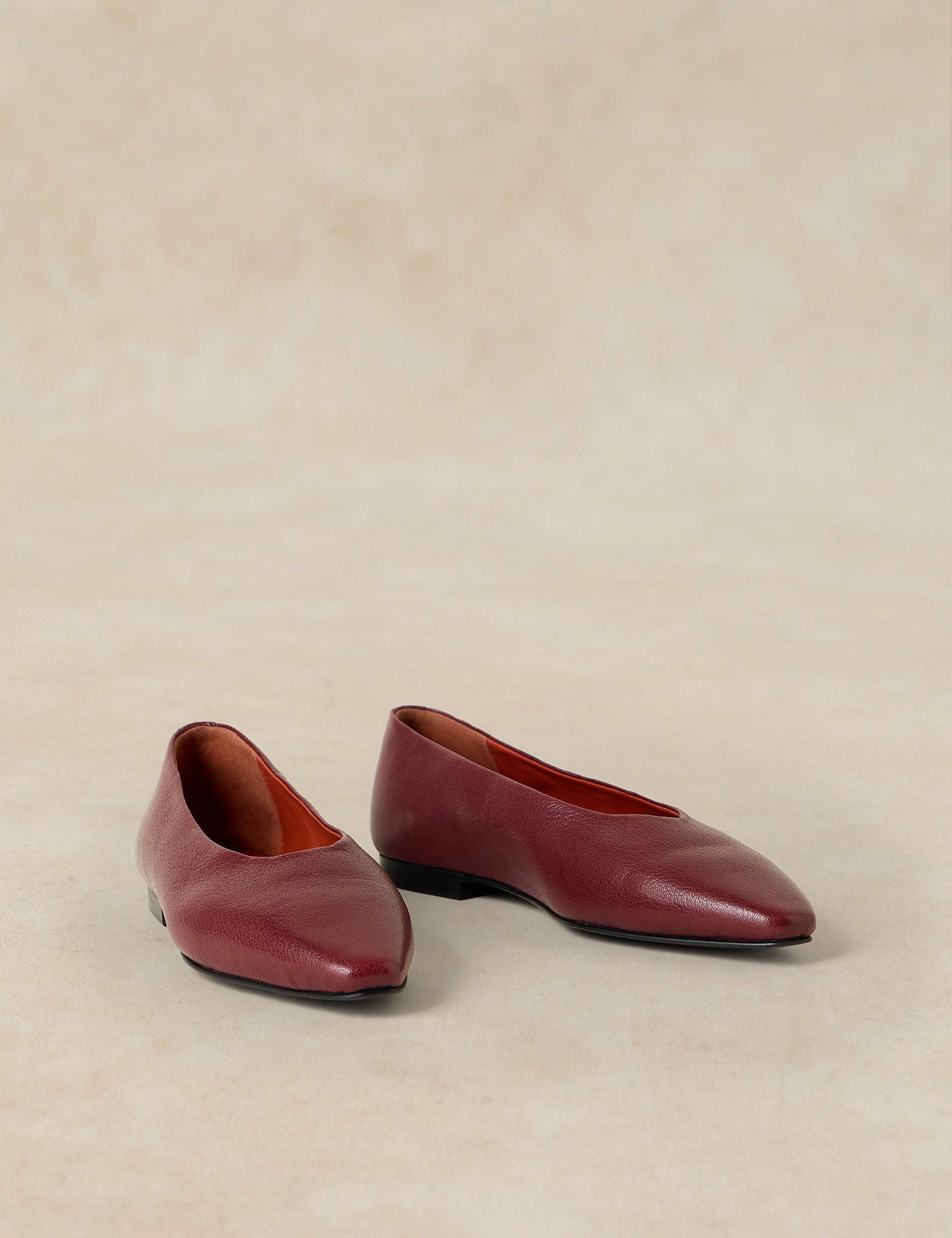 Leather Pointed Ballet Pumps 2 of 4