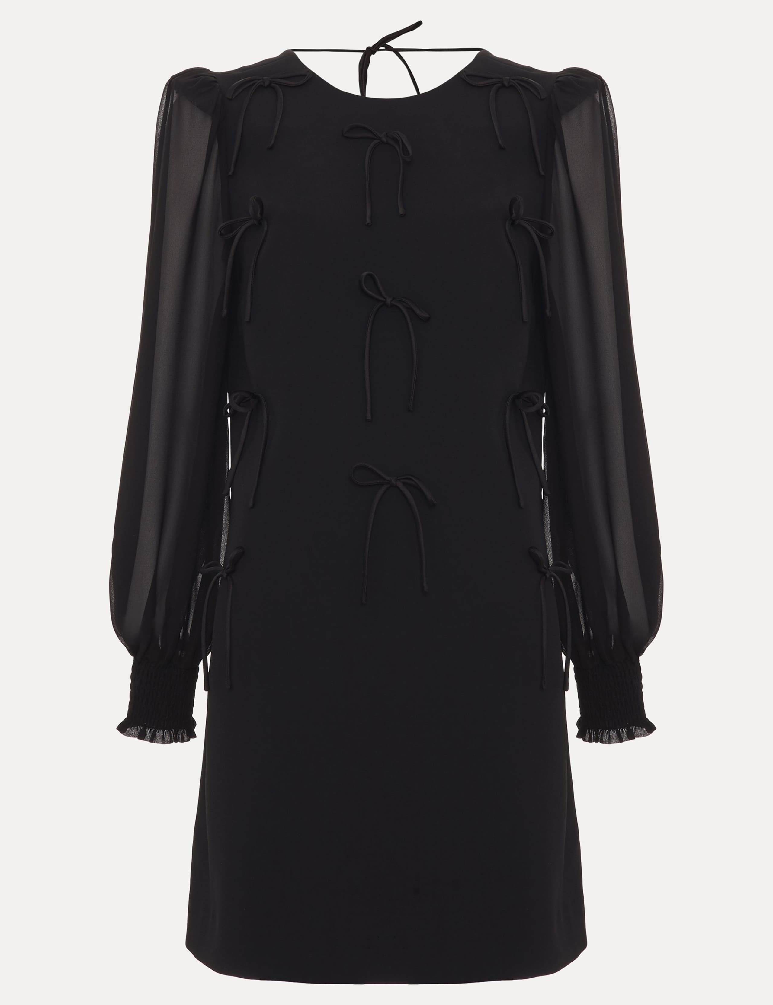 Bow Embellished Mini Shift Dress 2 of 9