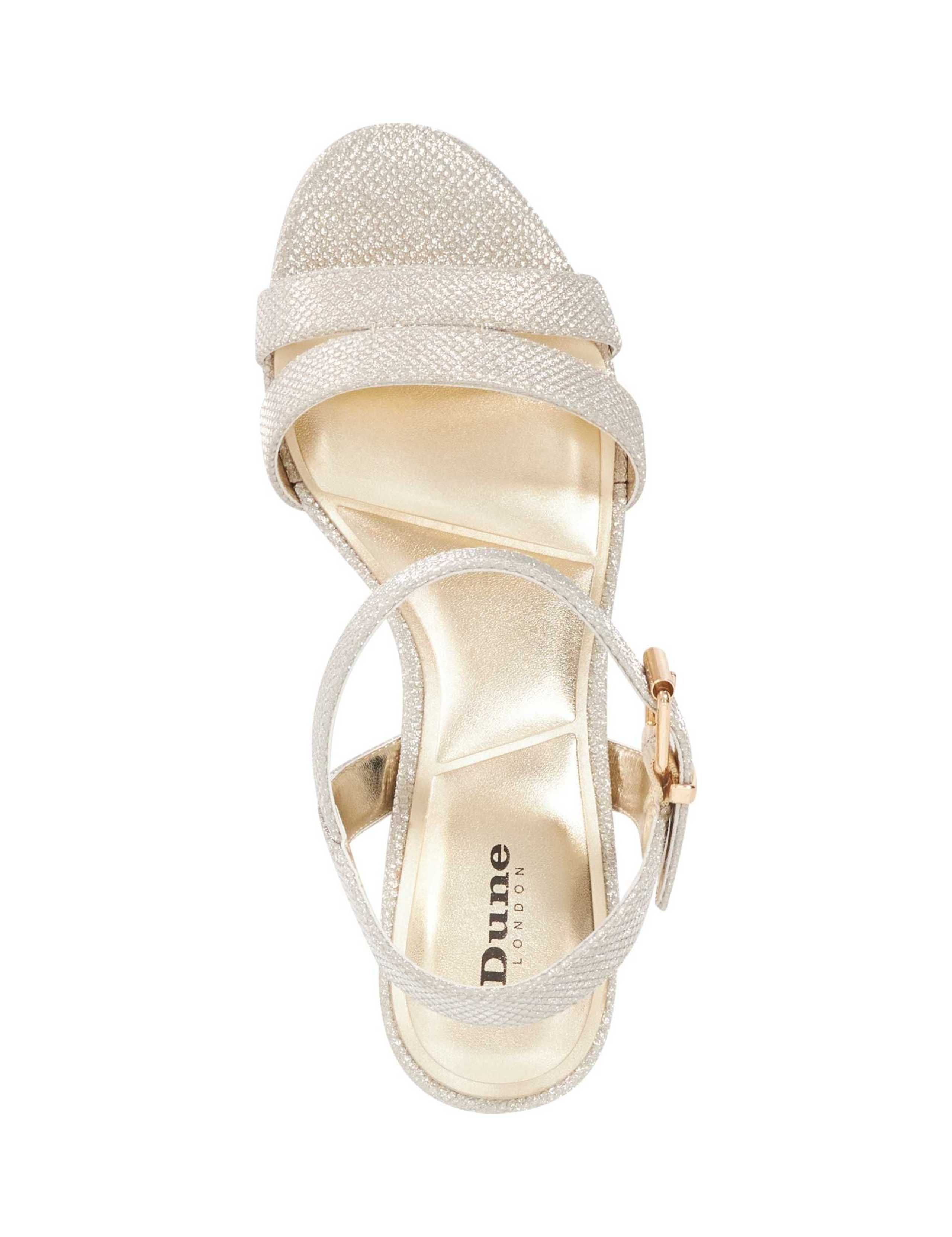 Glitter Ankle Strap Block Heel Sandals 2 of 6