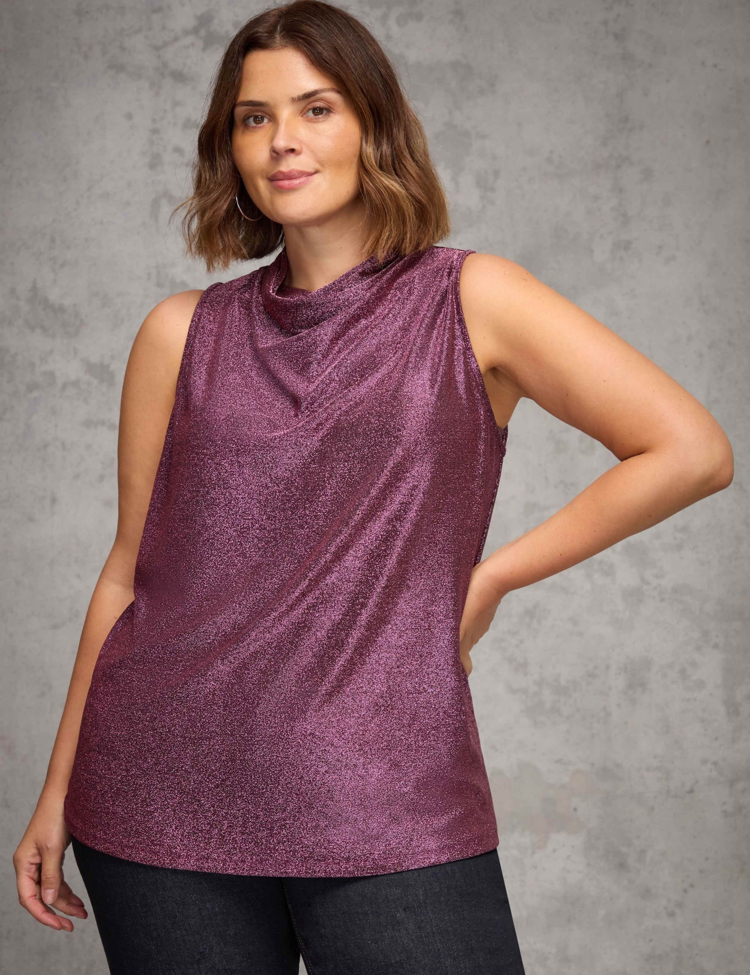 Jersey Sparkly Halter Neck Top 5 of 5