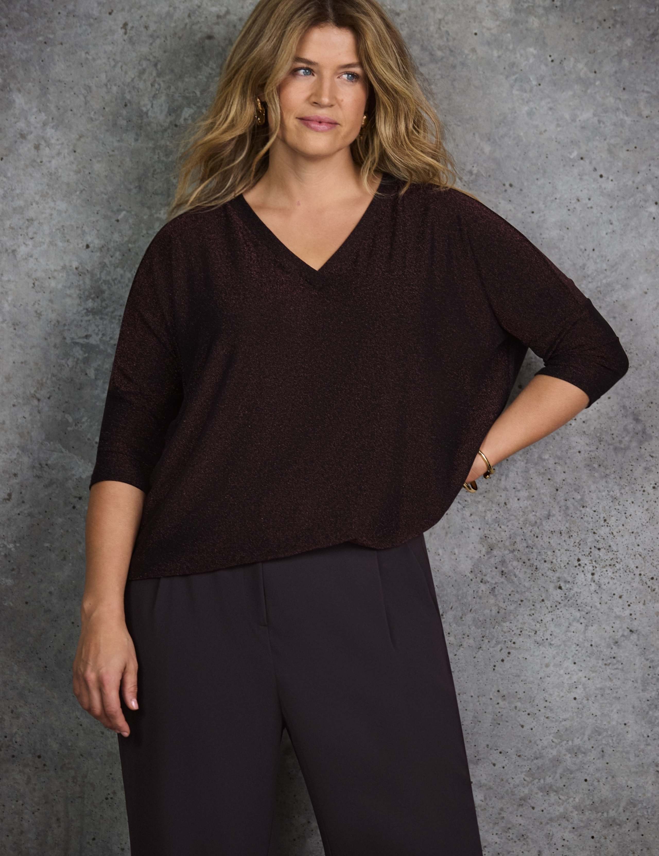 Jersey Sparkly Halter Neck Top 1 of 6