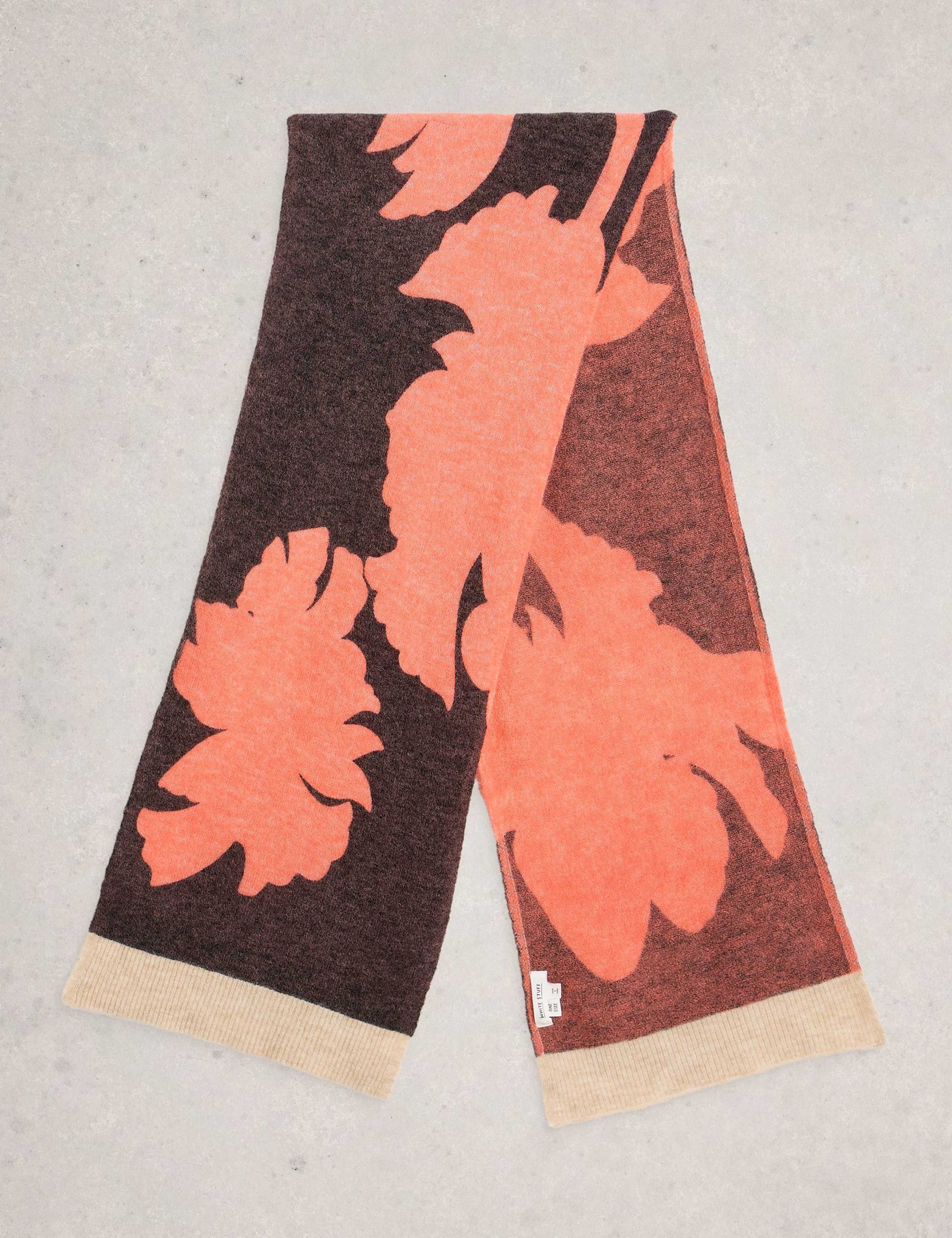 Wool Blend Tree Print Scarf 2 of 3