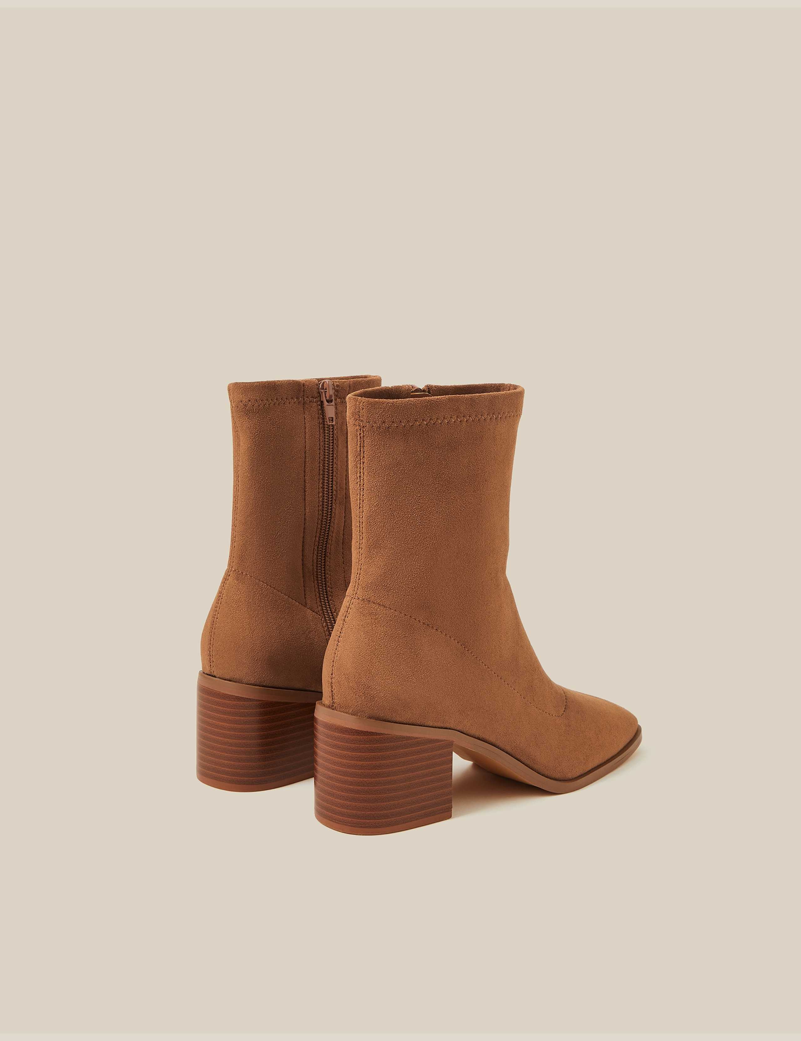 Block Heel Sock Boots 3 of 3