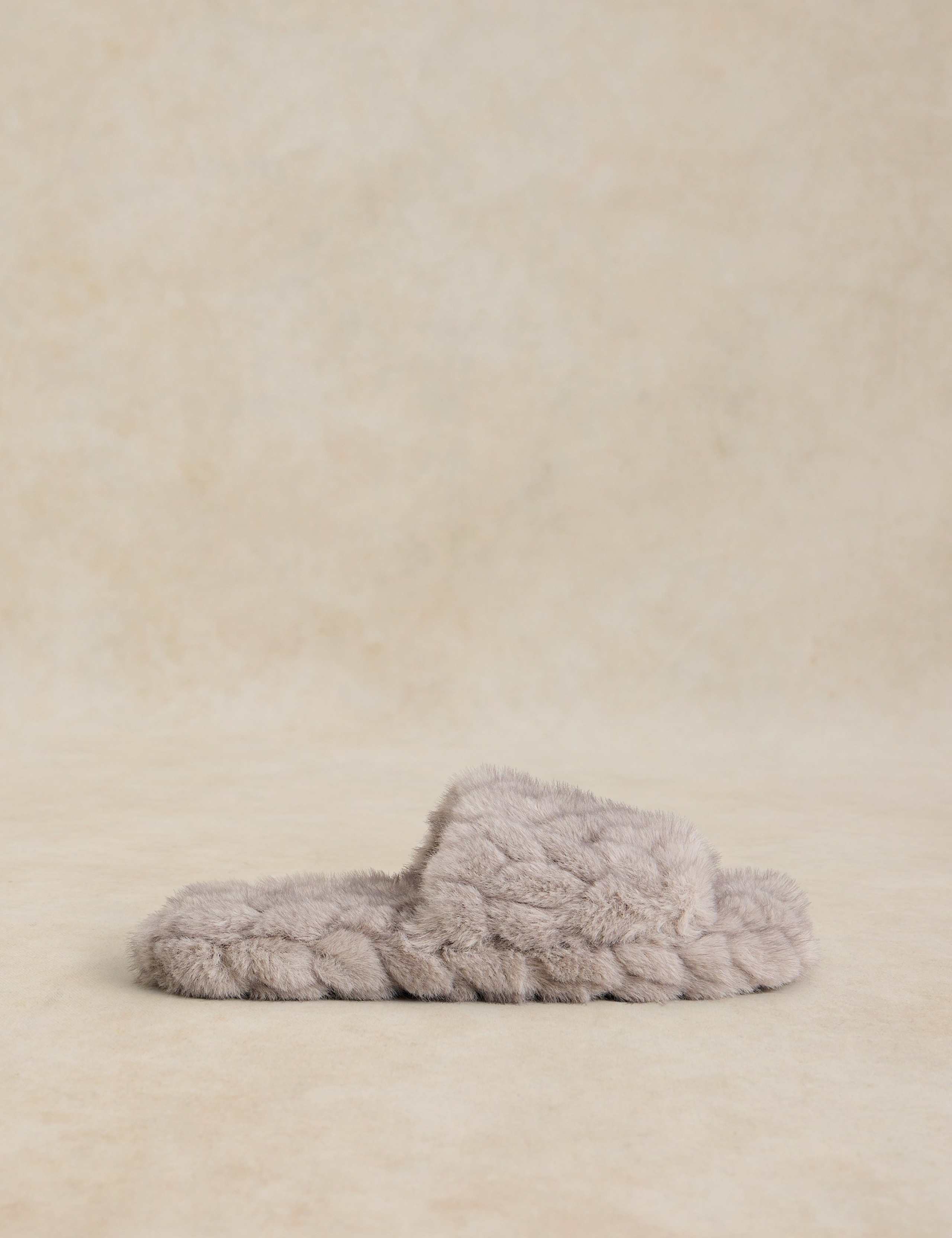 Textured Faux Fur Sliders 1 of 4