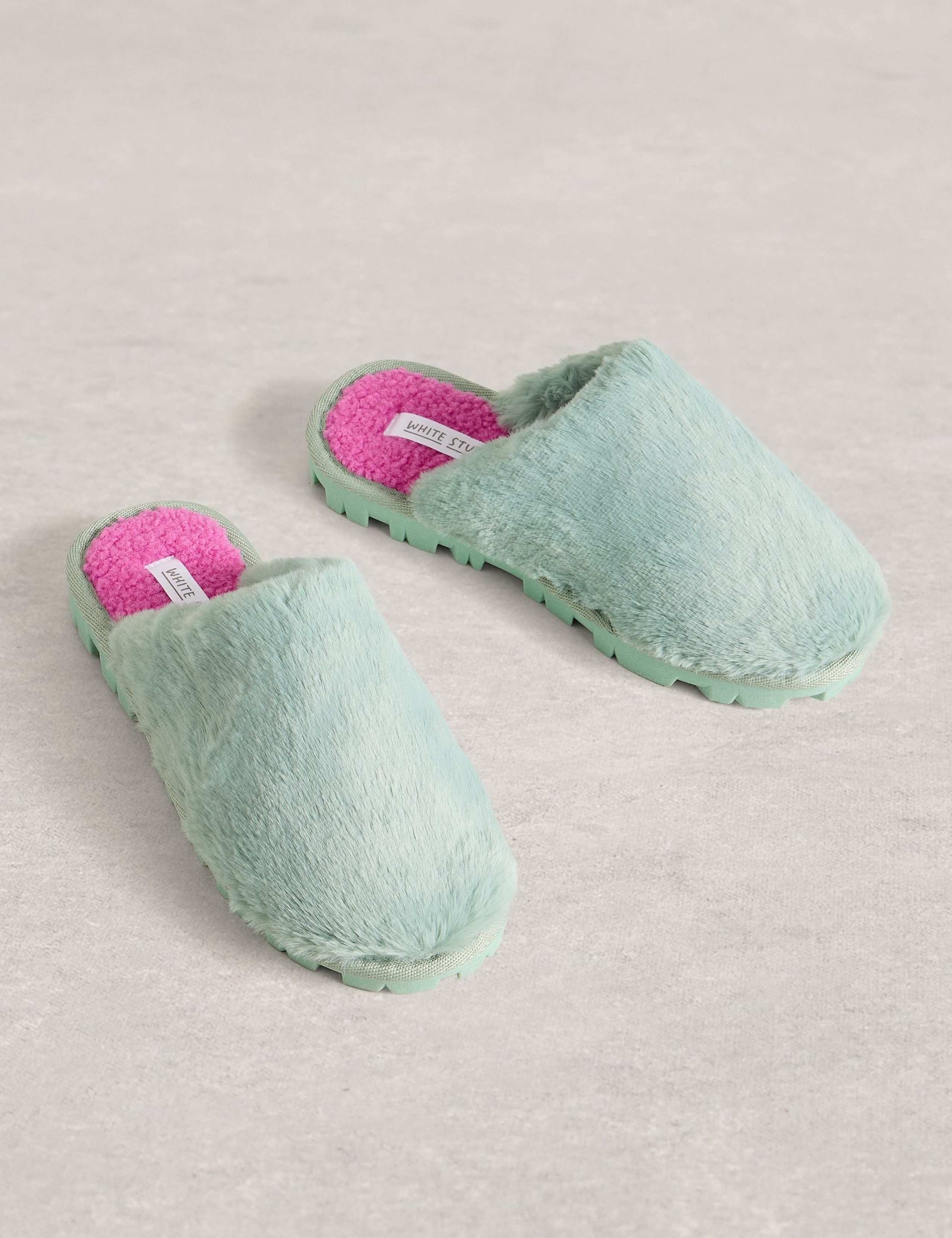 Faux Fur Cleated Mule Slippers 4 of 4