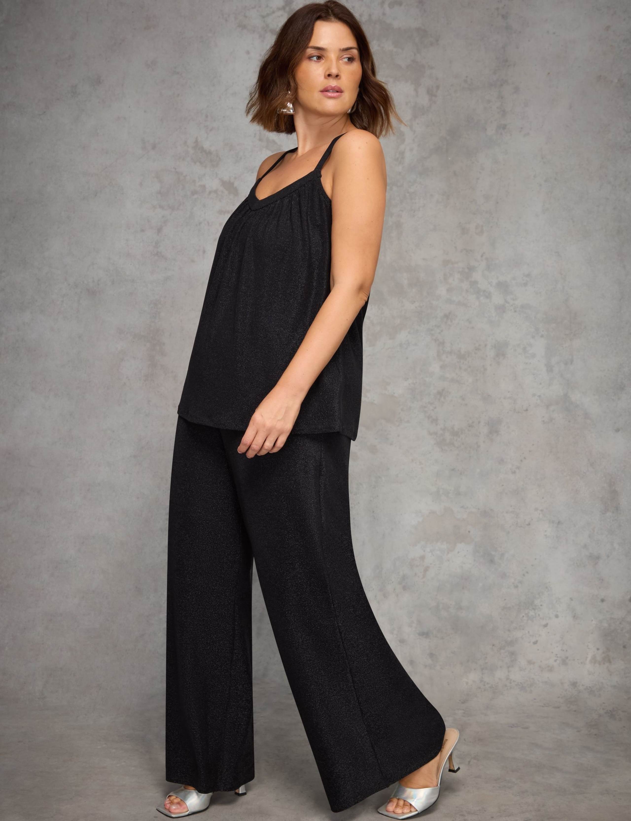 Jersey Sparkly V-Neck Cami Top 1 of 5