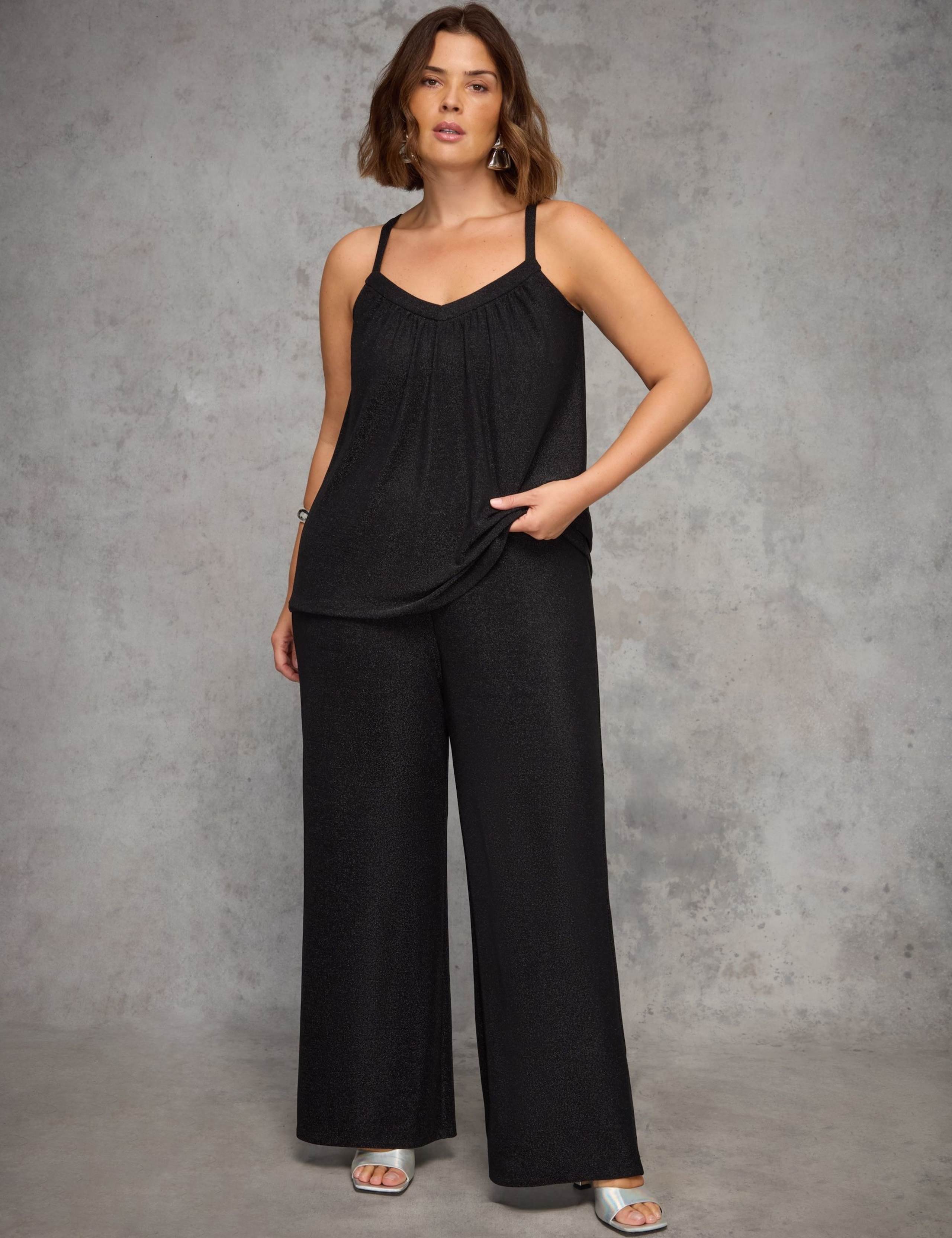 Jersey Sparkly V-Neck Cami Top 2 of 5