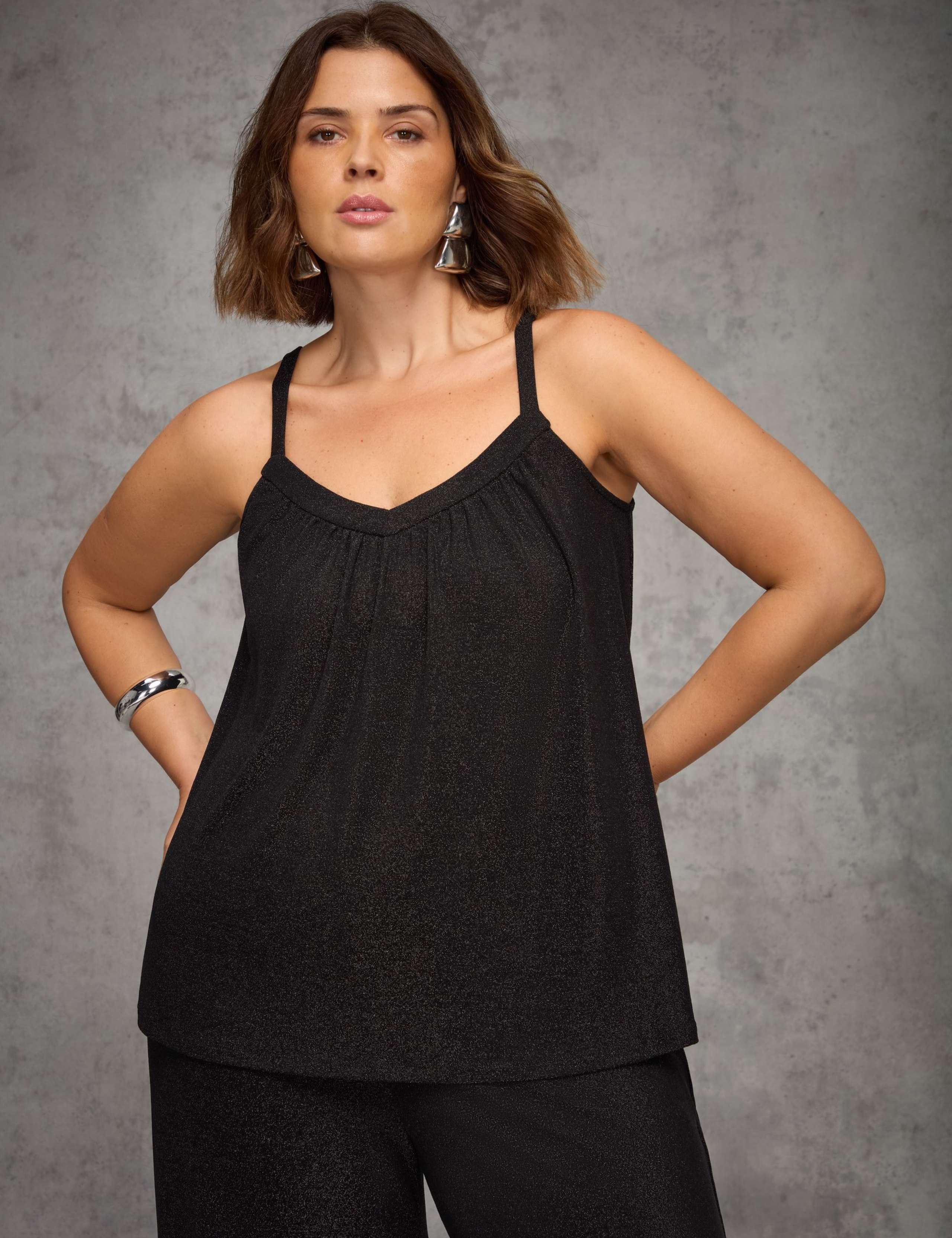 Jersey Sparkly V-Neck Cami Top 4 of 5