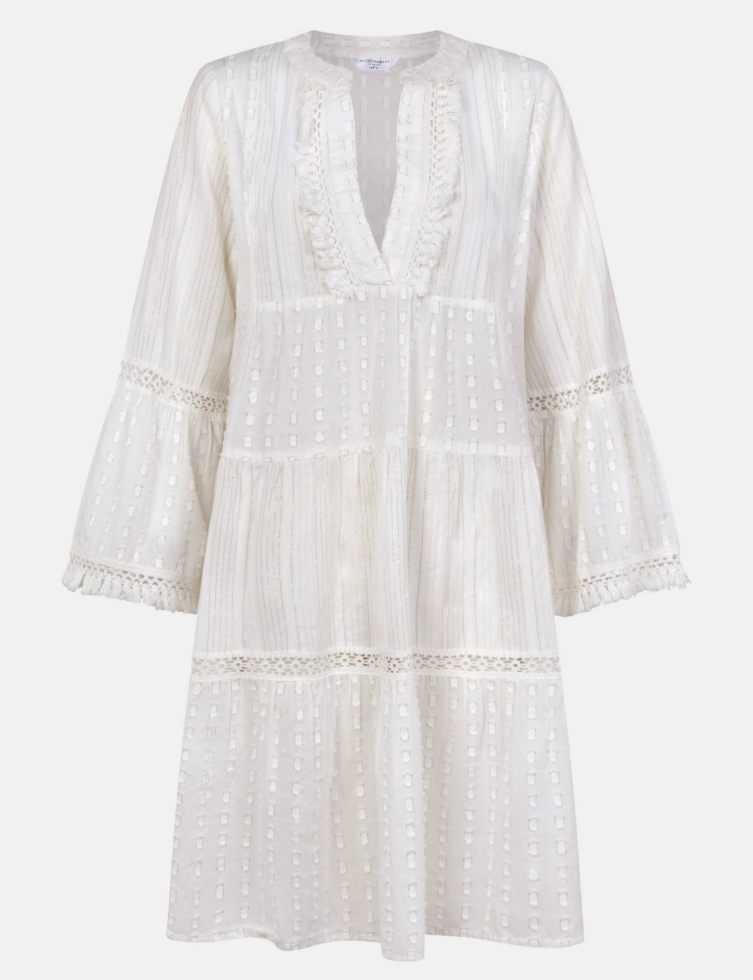 Cotton Rich Broderie Mini Beach Dress 2 of 4