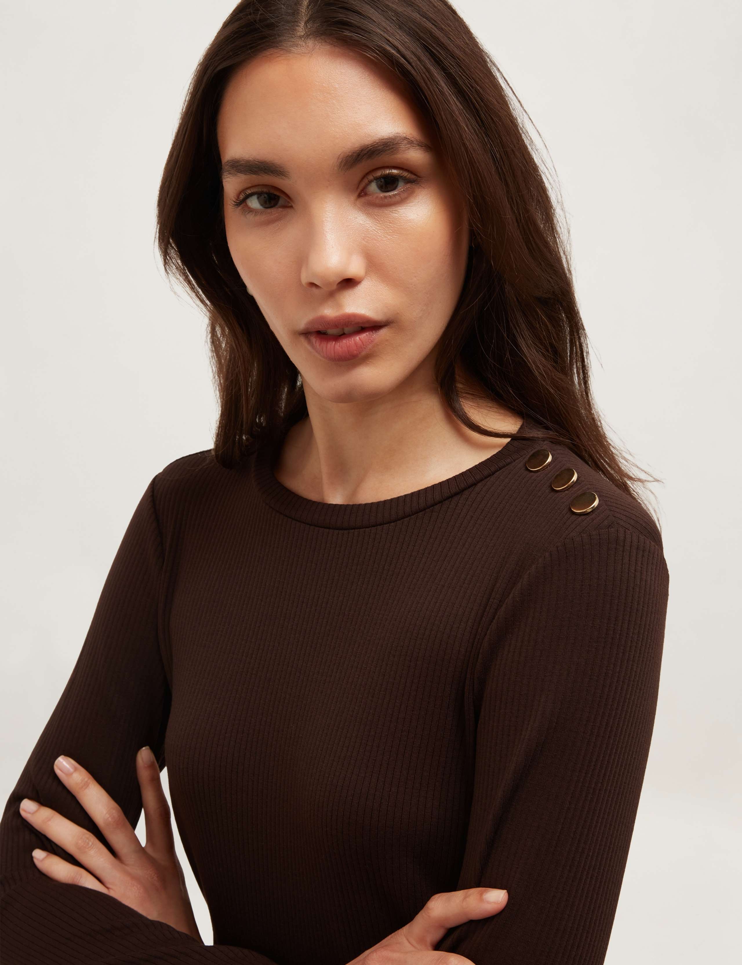 Cotton Rich Button Detail Relaxed Top 3 of 5