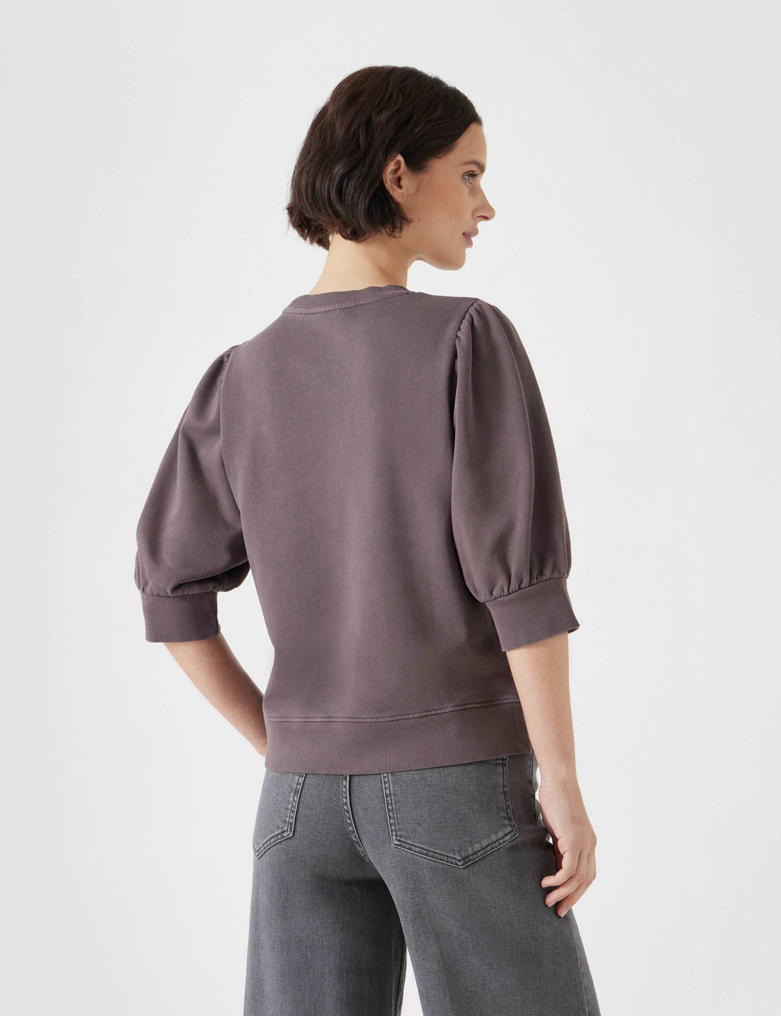 Pure Cotton Puff Sleeve Sweatshirt 4 of 4