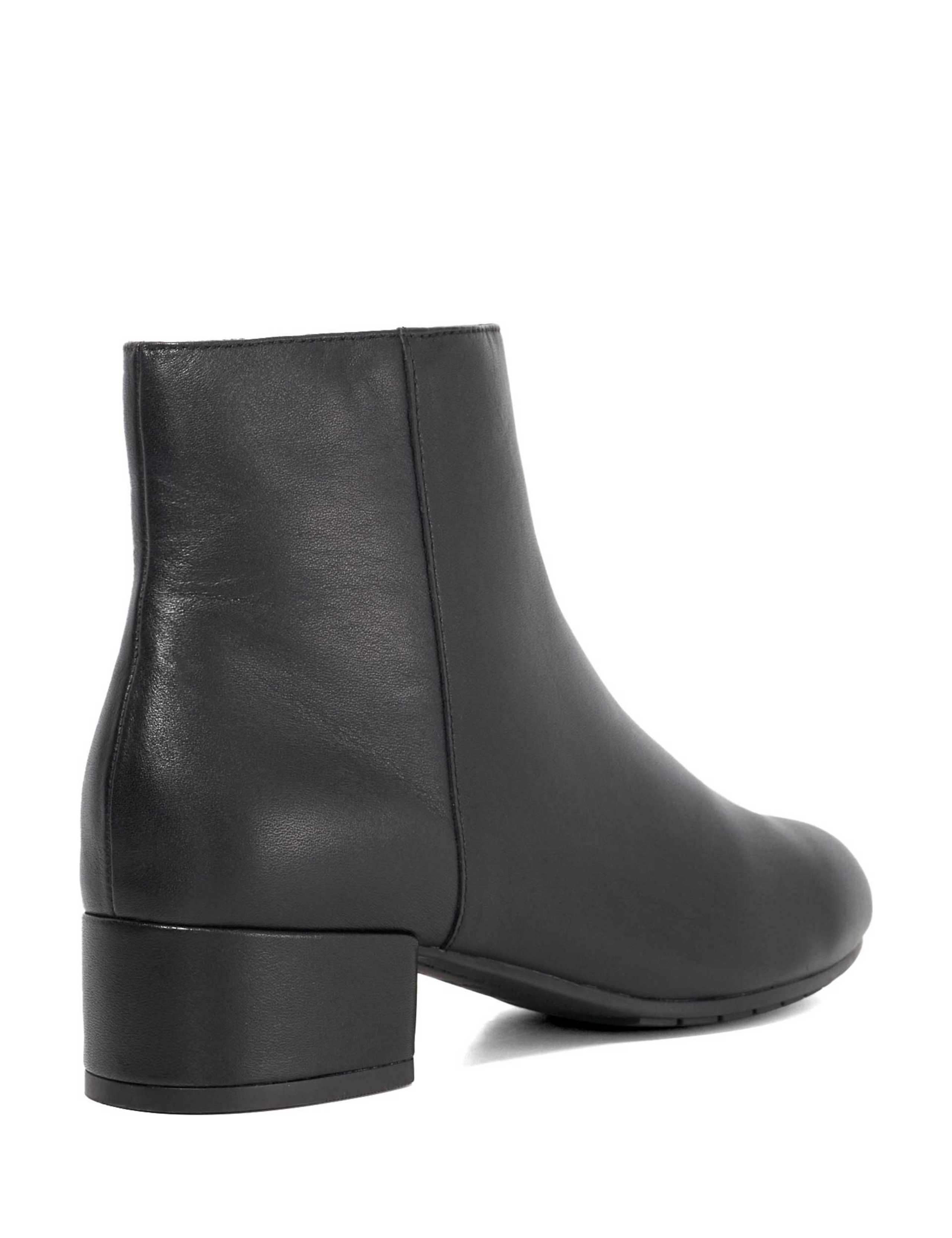Leather Block Heel Ankle Boots 4 of 5