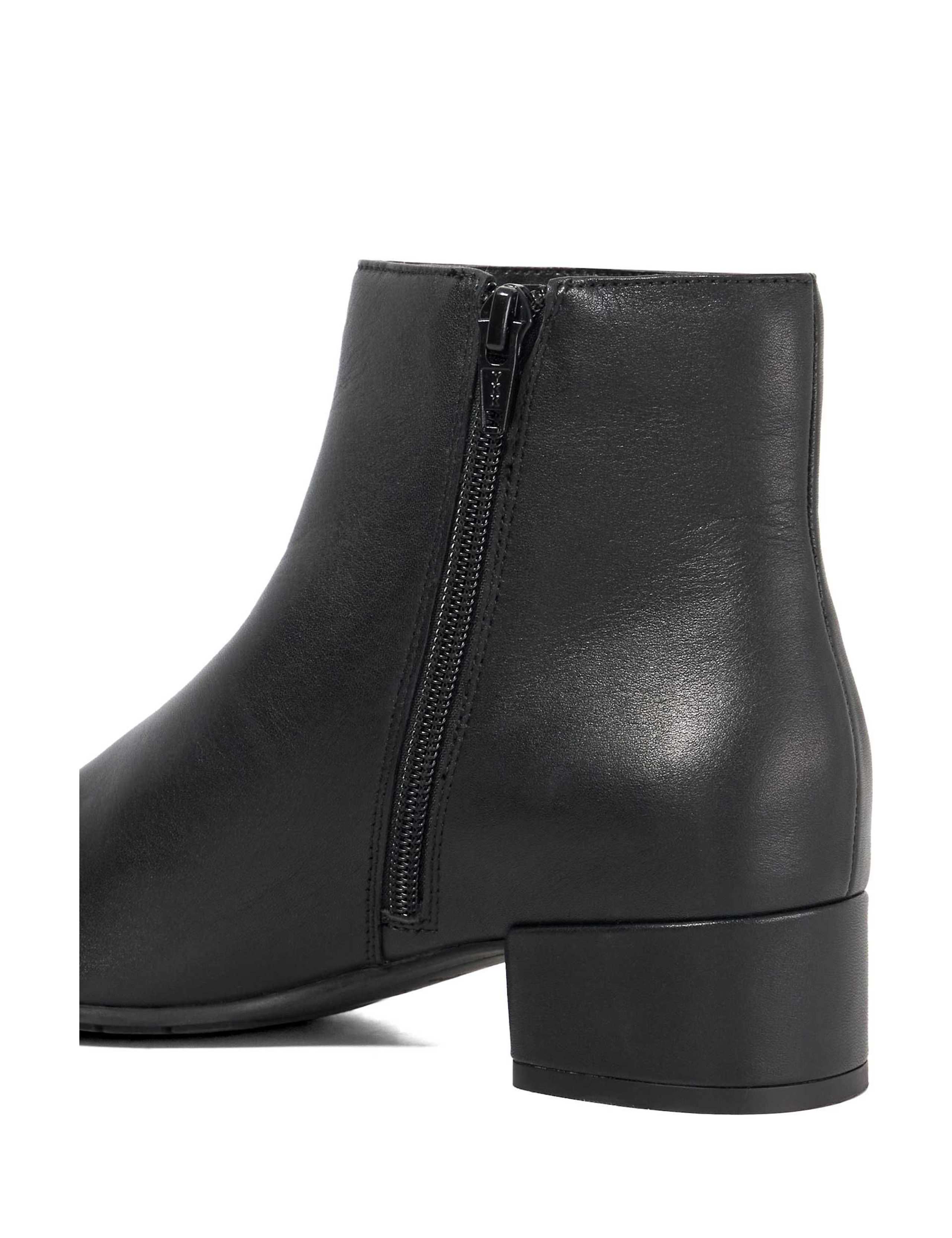 Leather Block Heel Ankle Boots 5 of 5