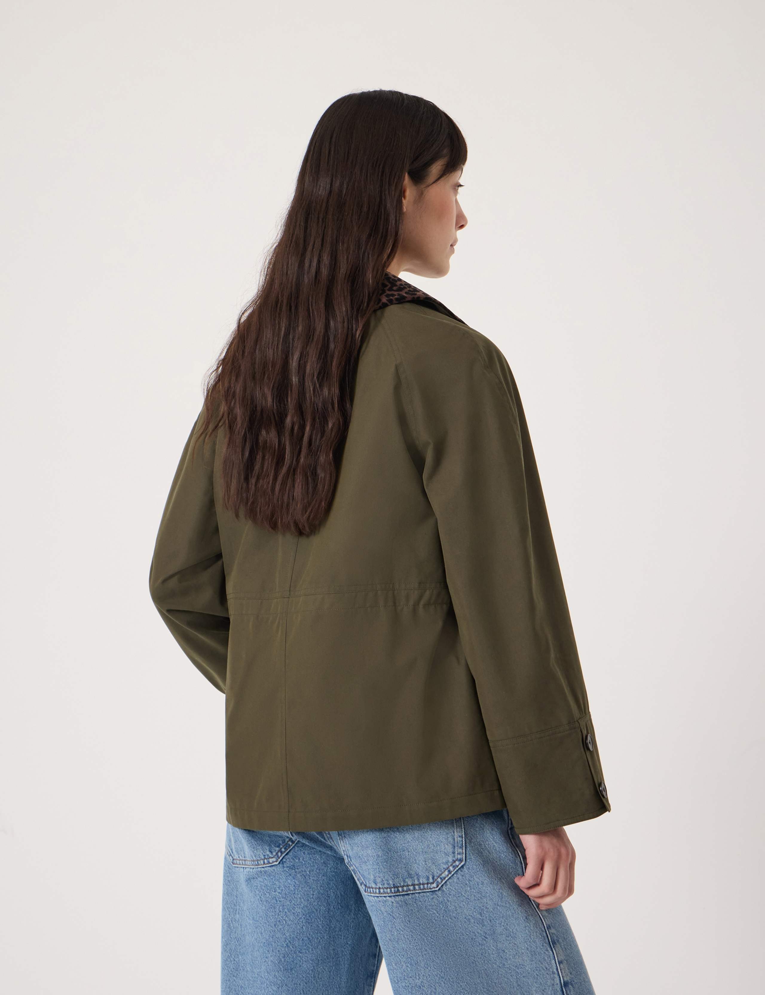 Cotton Rich Oversized Collared Barn Jacket 4 of 6