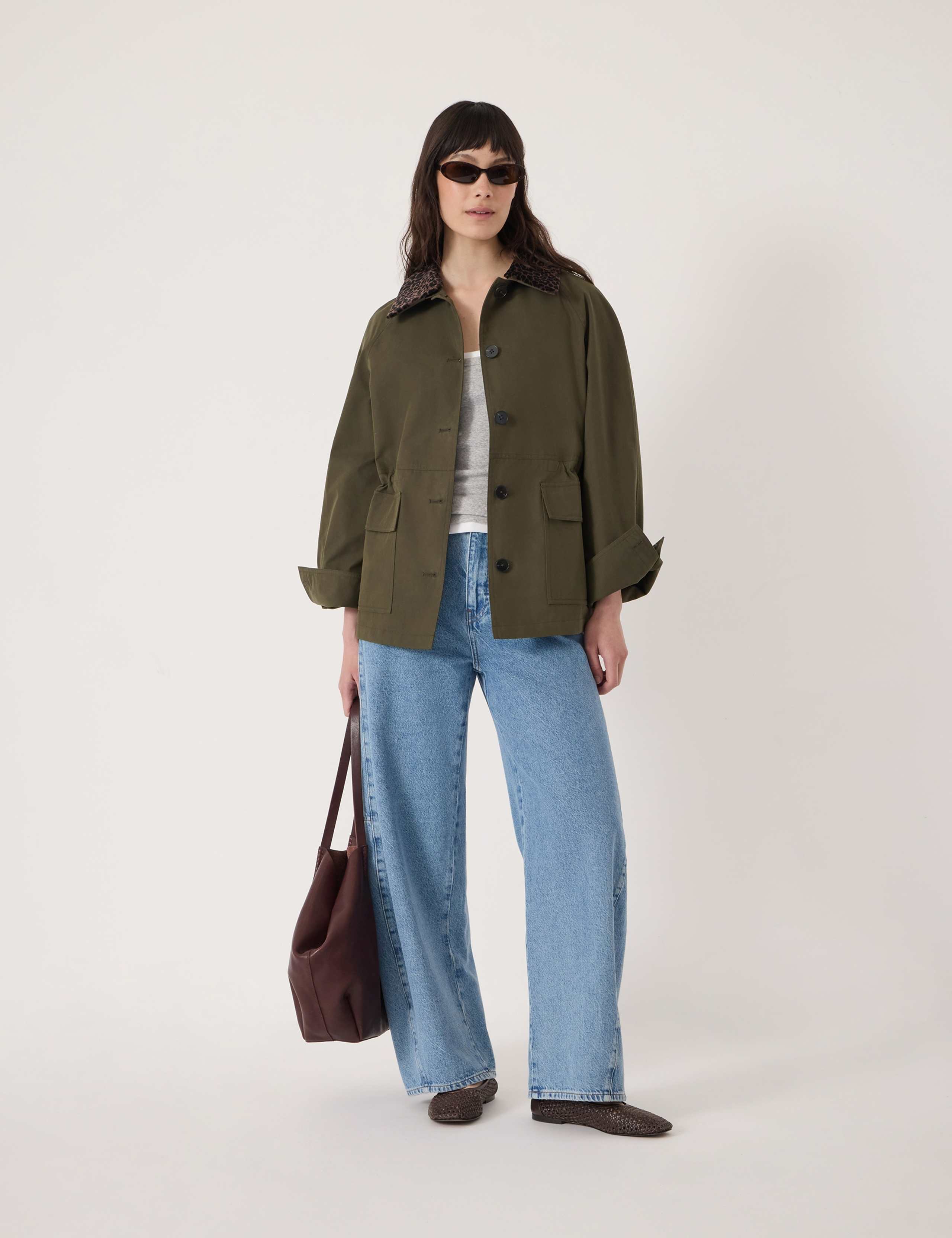 Cotton Rich Oversized Collared Barn Jacket 6 of 6