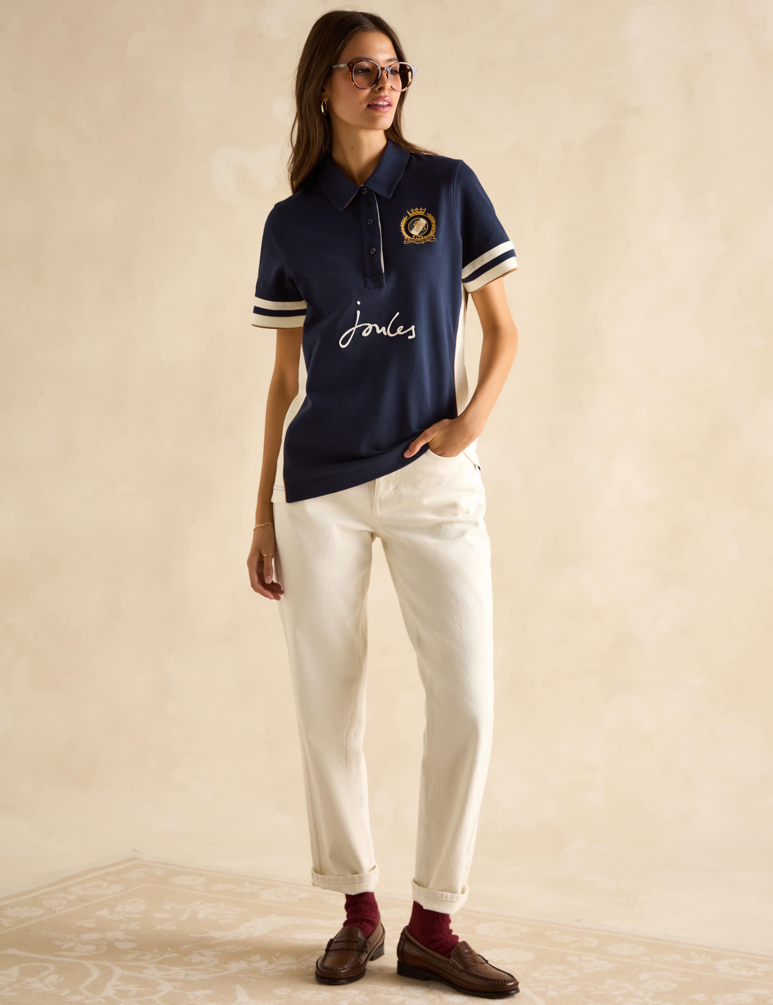 Pure Cotton Embroidered Polo Shirt 3 of 6