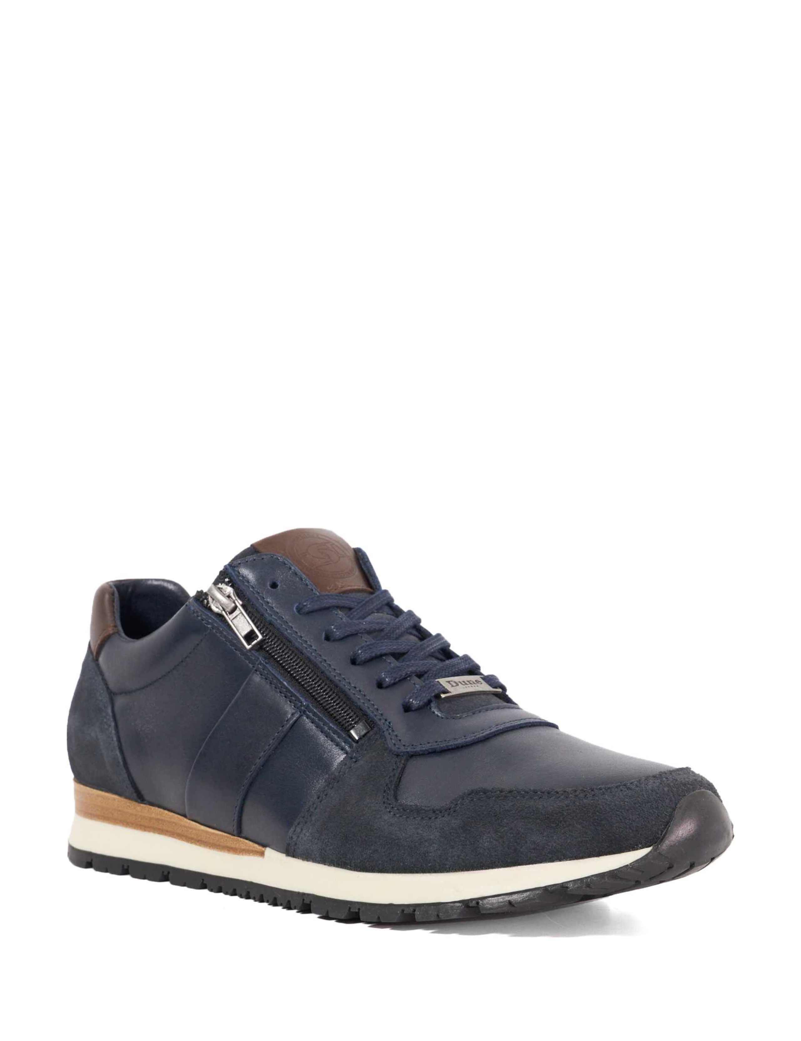 Leather Lace Up Side Zip Trainers 2 of 5