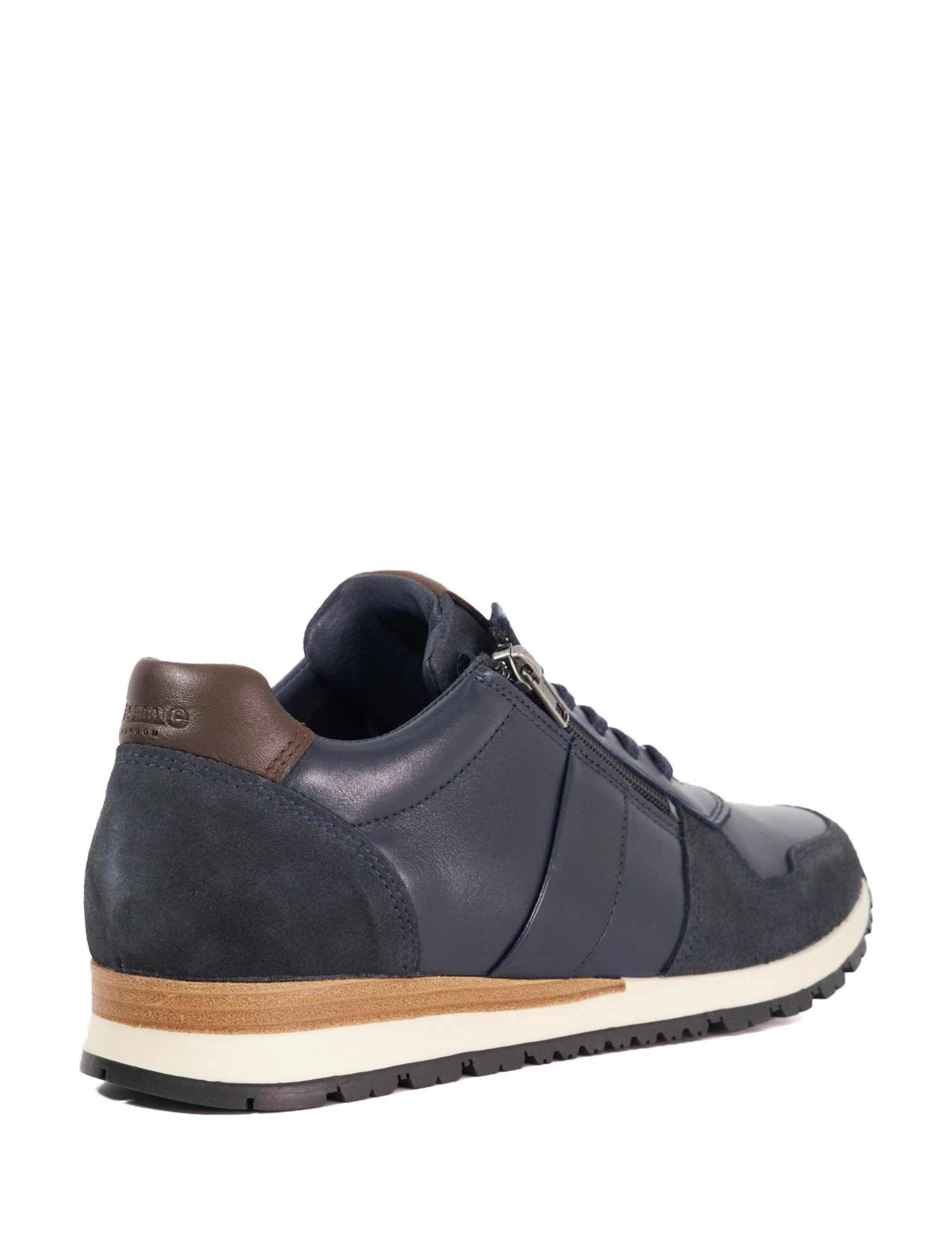 Leather Lace Up Side Zip Trainers 3 of 5