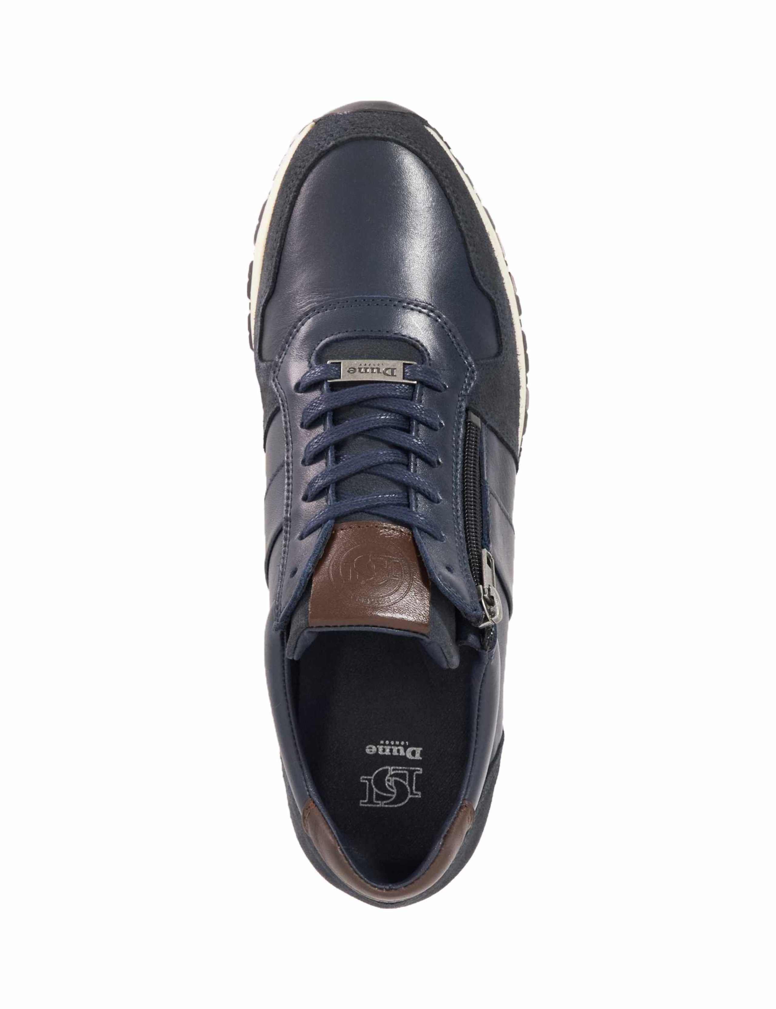 Leather Lace Up Side Zip Trainers 4 of 5