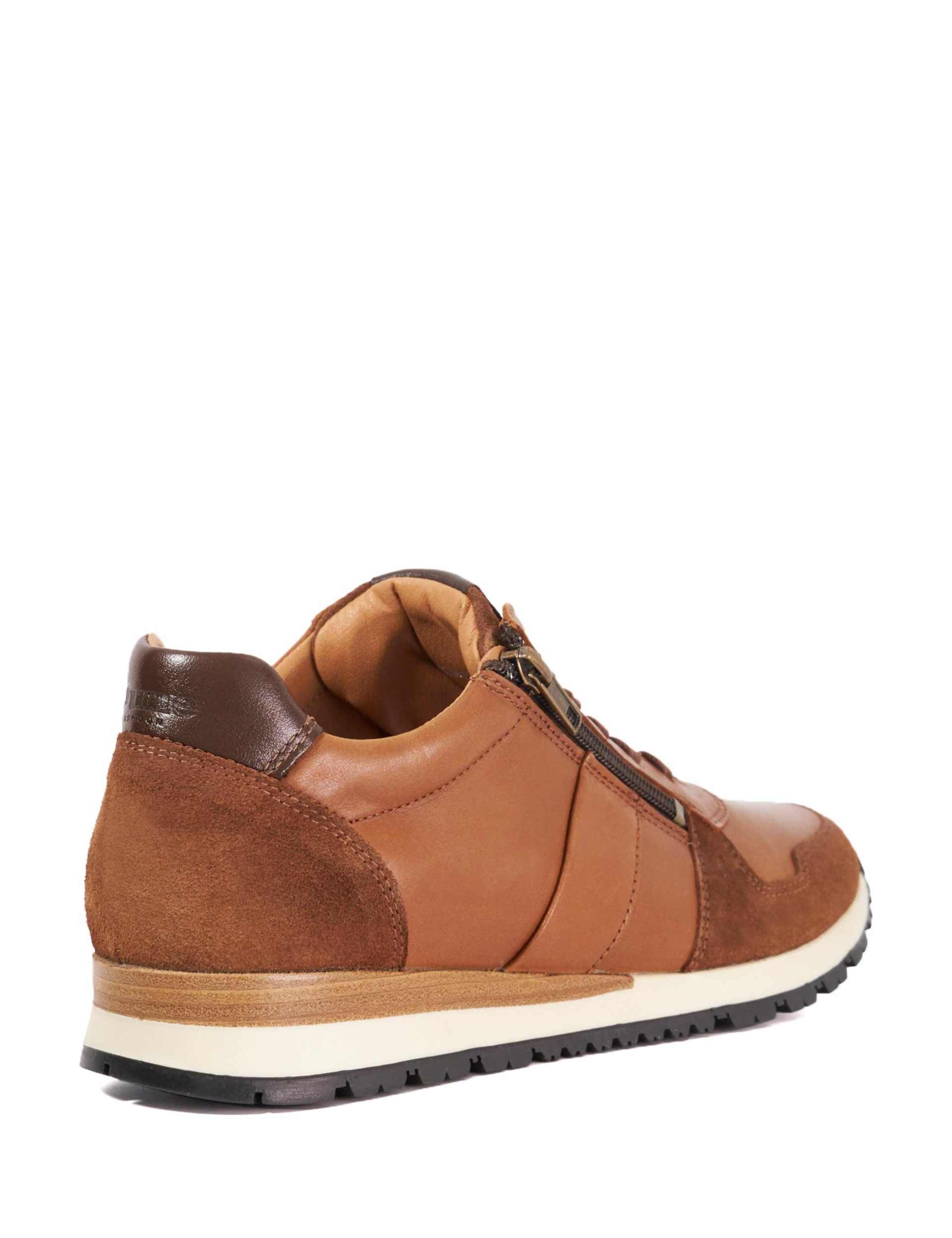 Leather Lace Up Side Zip Trainers 3 of 5