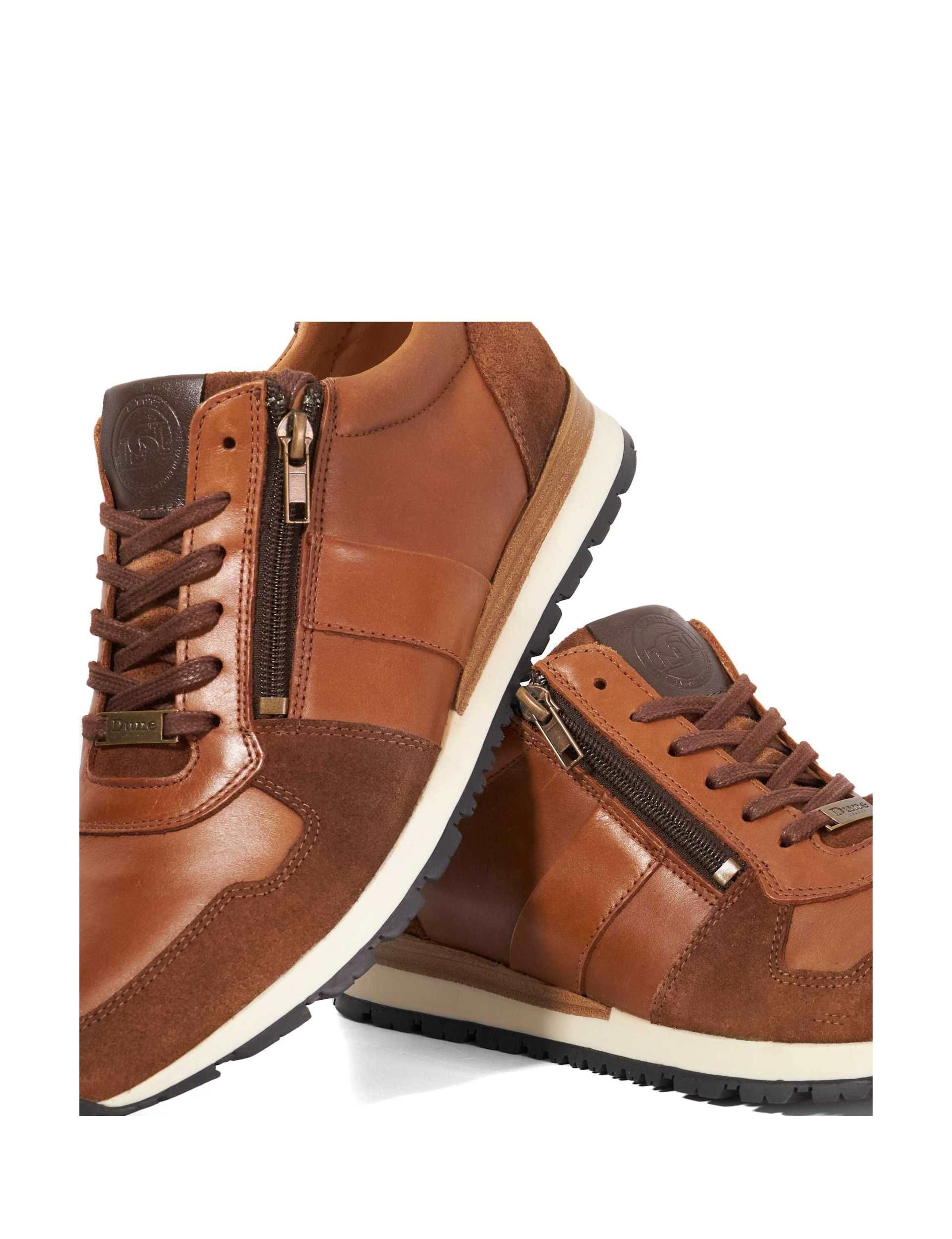 Leather Lace Up Side Zip Trainers 5 of 5