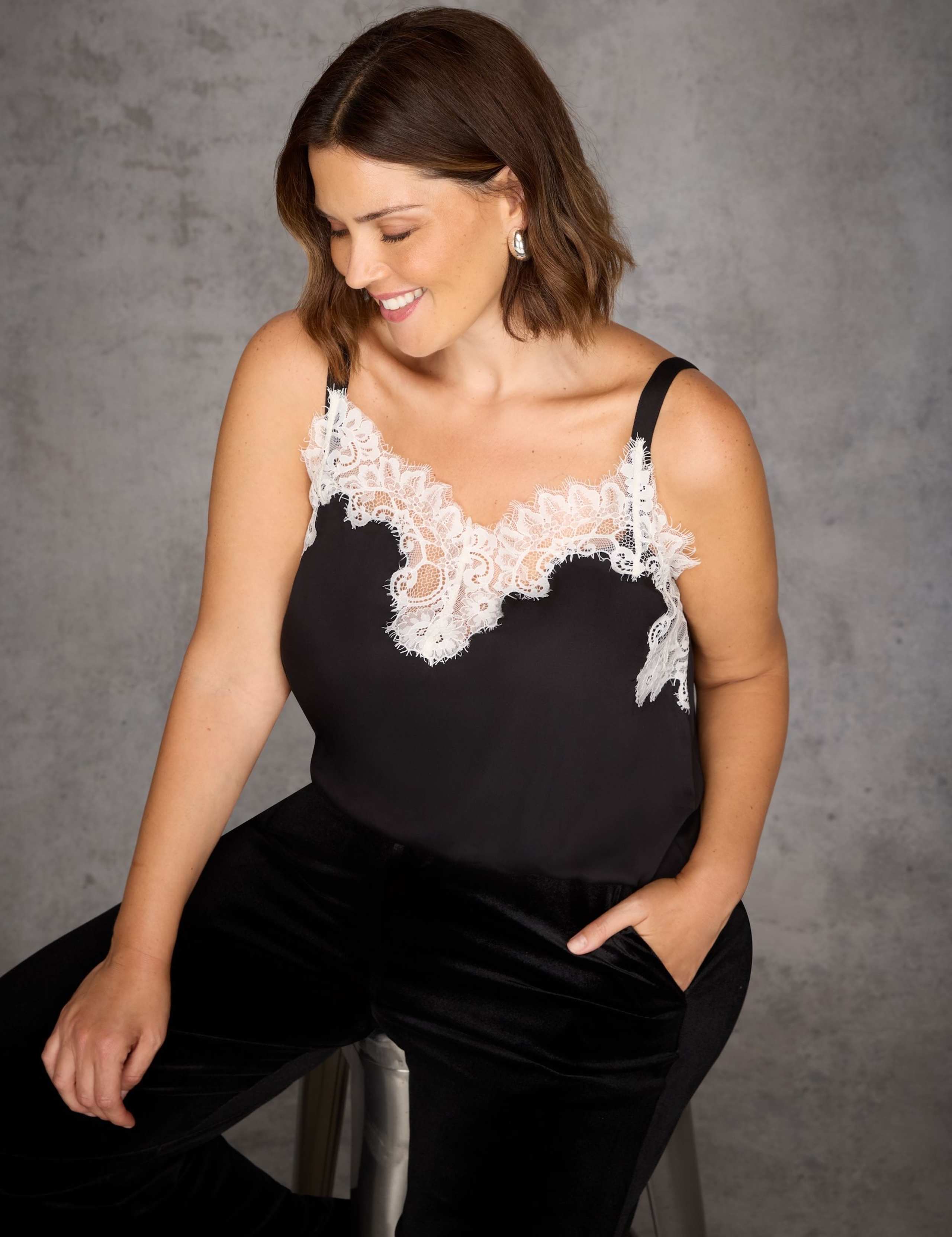 Sweetheart Neck Lace Detail Cami Top 5 of 5