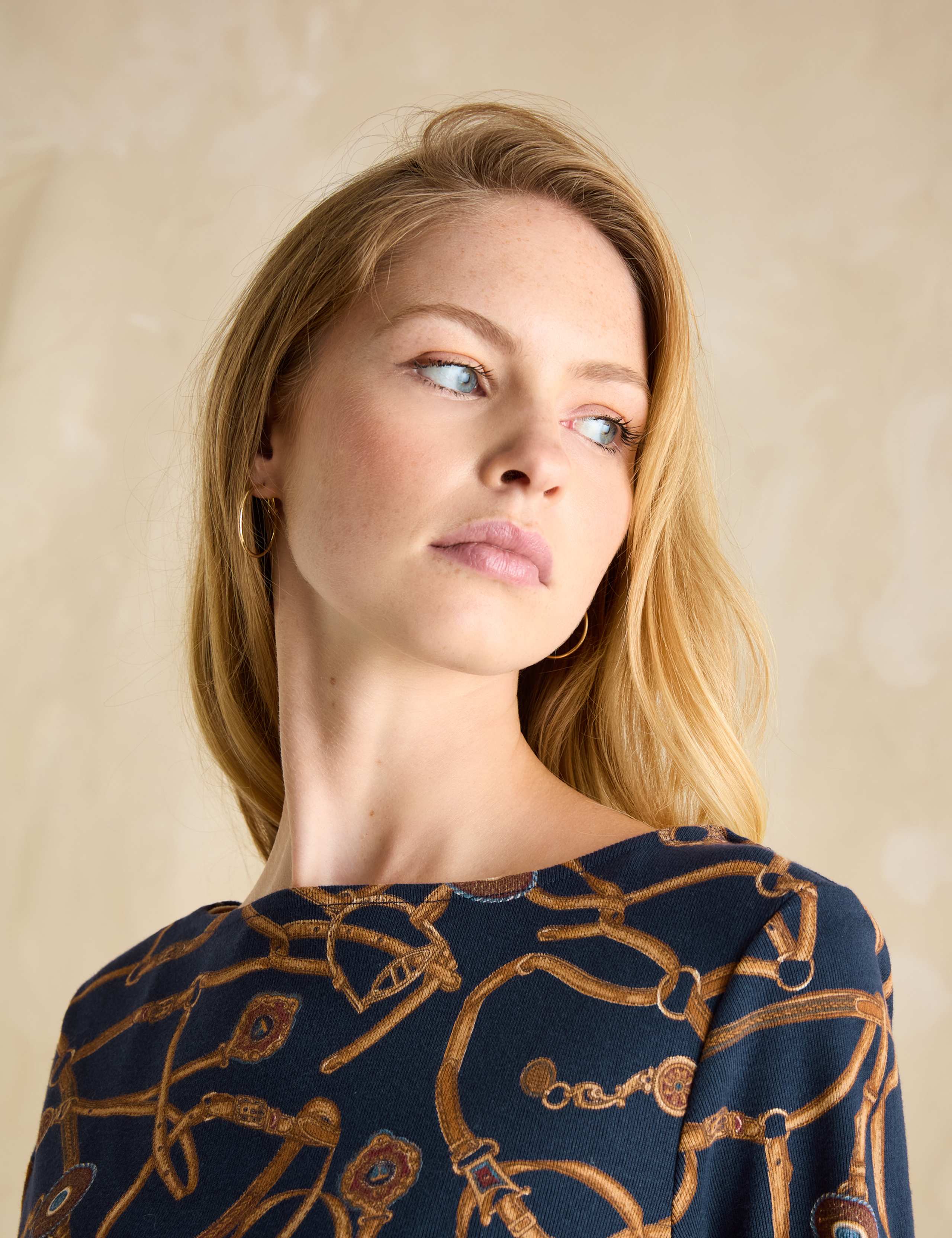 Printed Slash Neck Top 5 of 6
