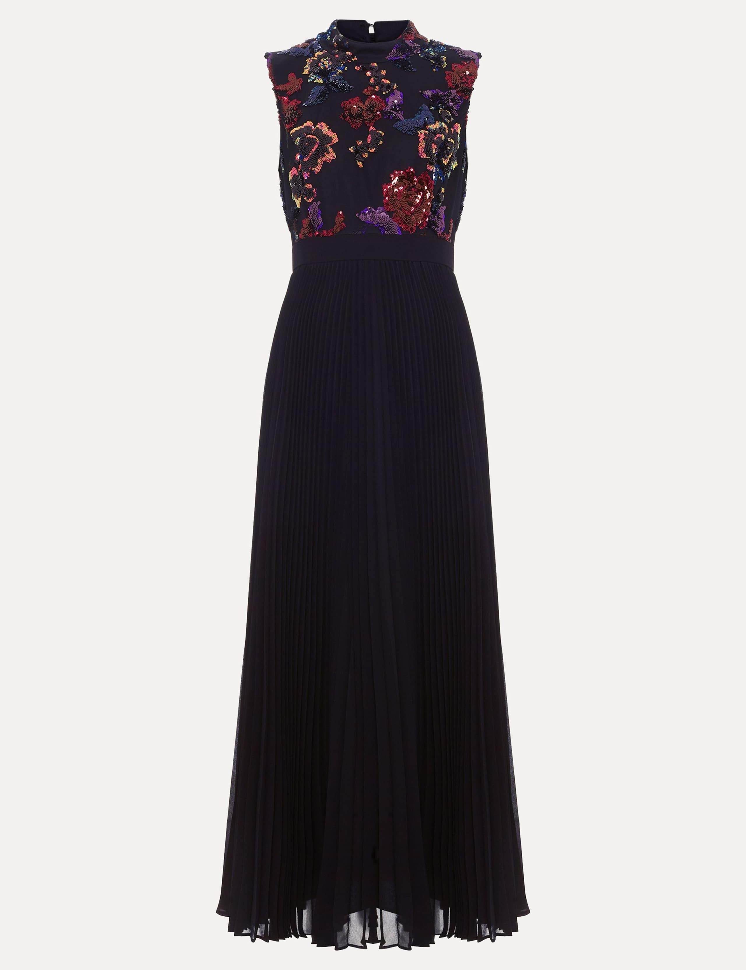 Floral Sequin High Neck Maxi Skater Dress 2 of 6