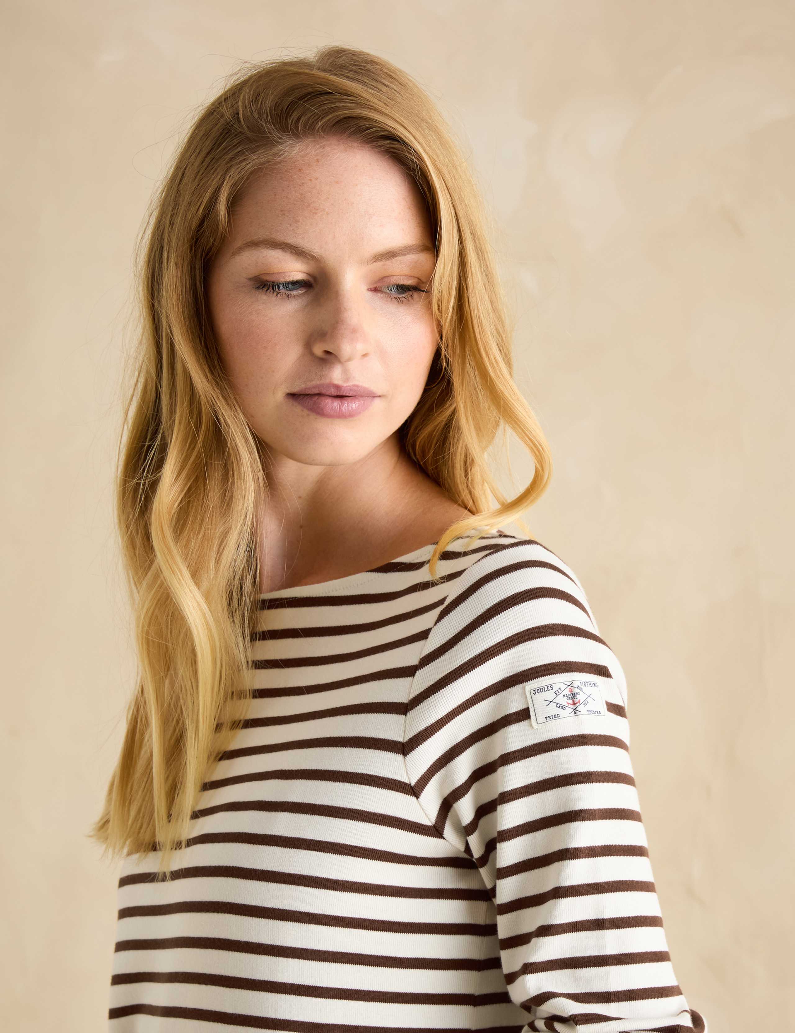 Pure Cotton Striped Slash Neck Top 6 of 6