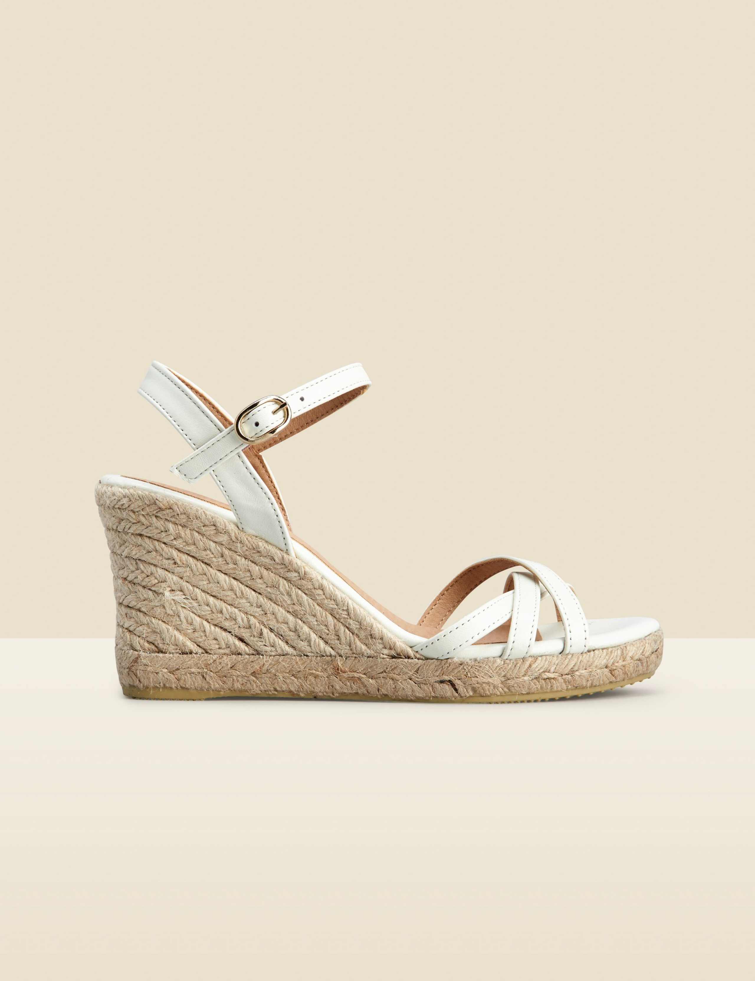 Leather Strappy Wedge Espadrilles 1 of 5