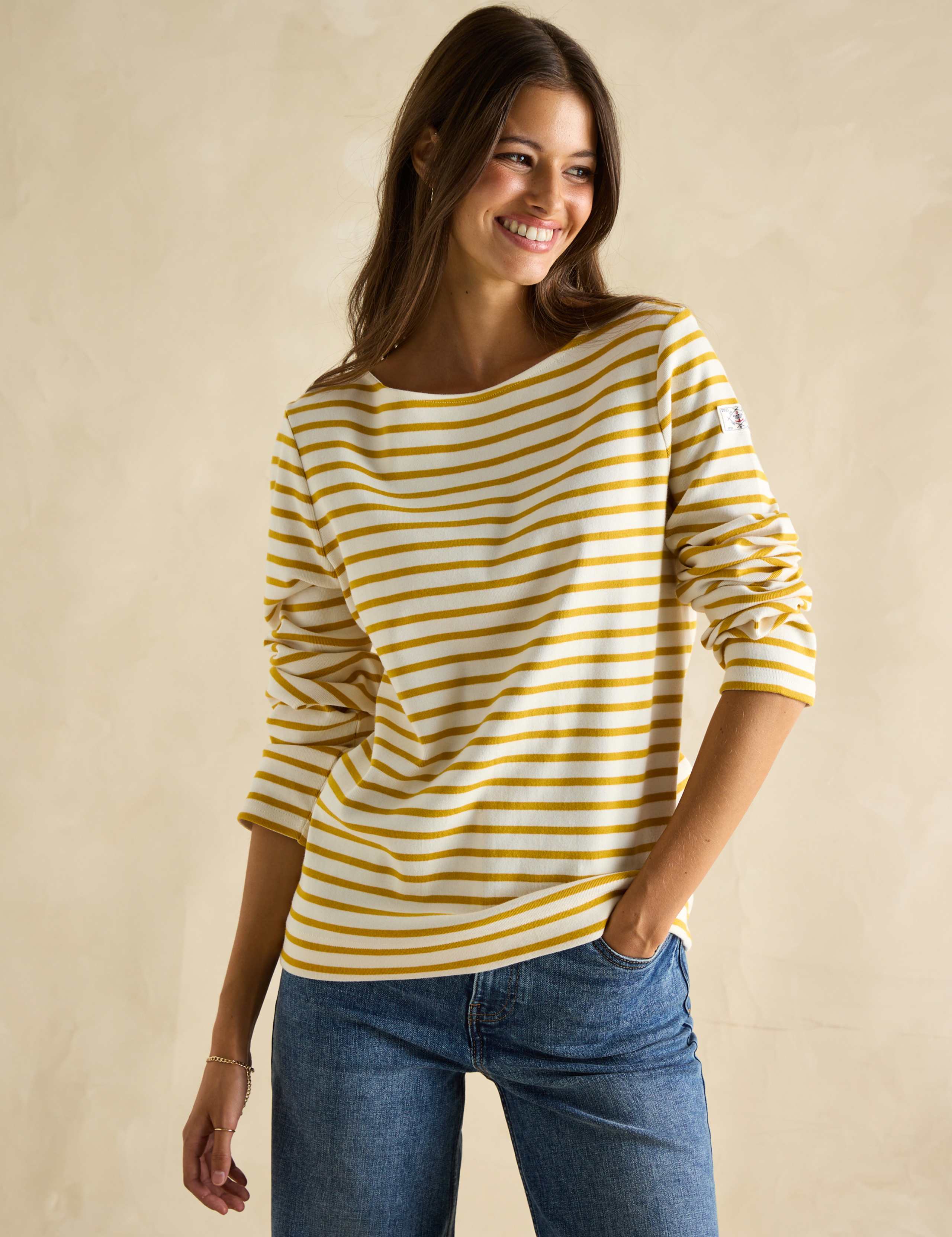 Pure Cotton Jersey Striped Relaxed Top 3 of 8