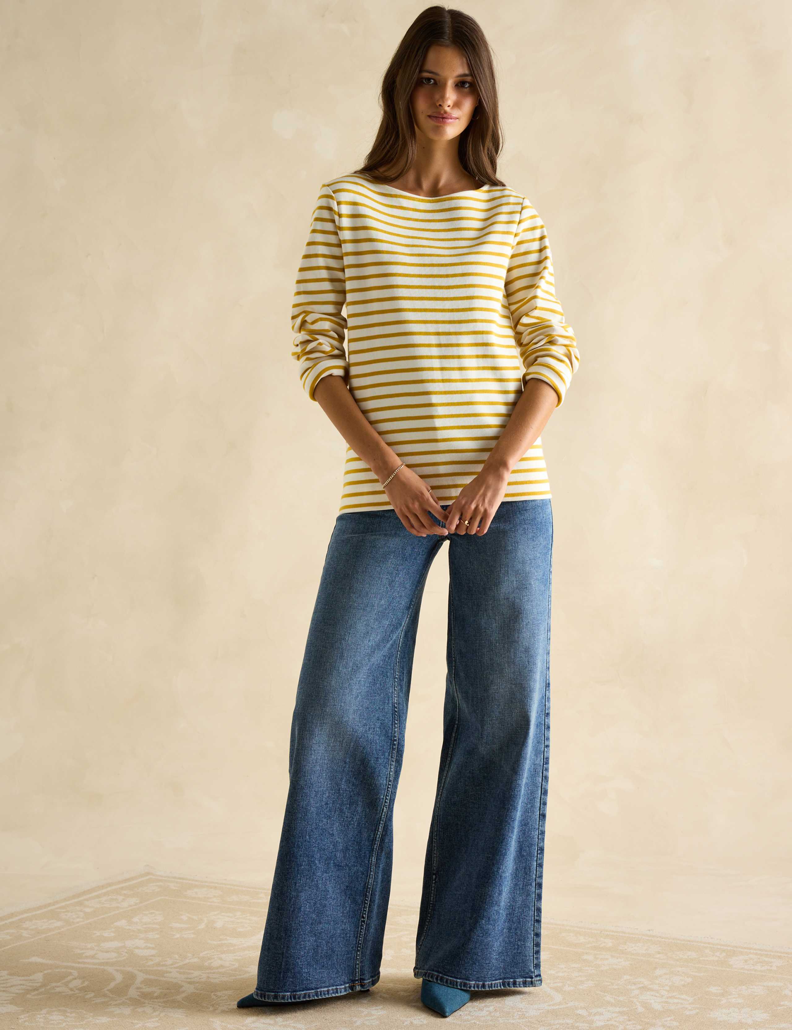 Pure Cotton Jersey Striped Relaxed Top 4 of 8