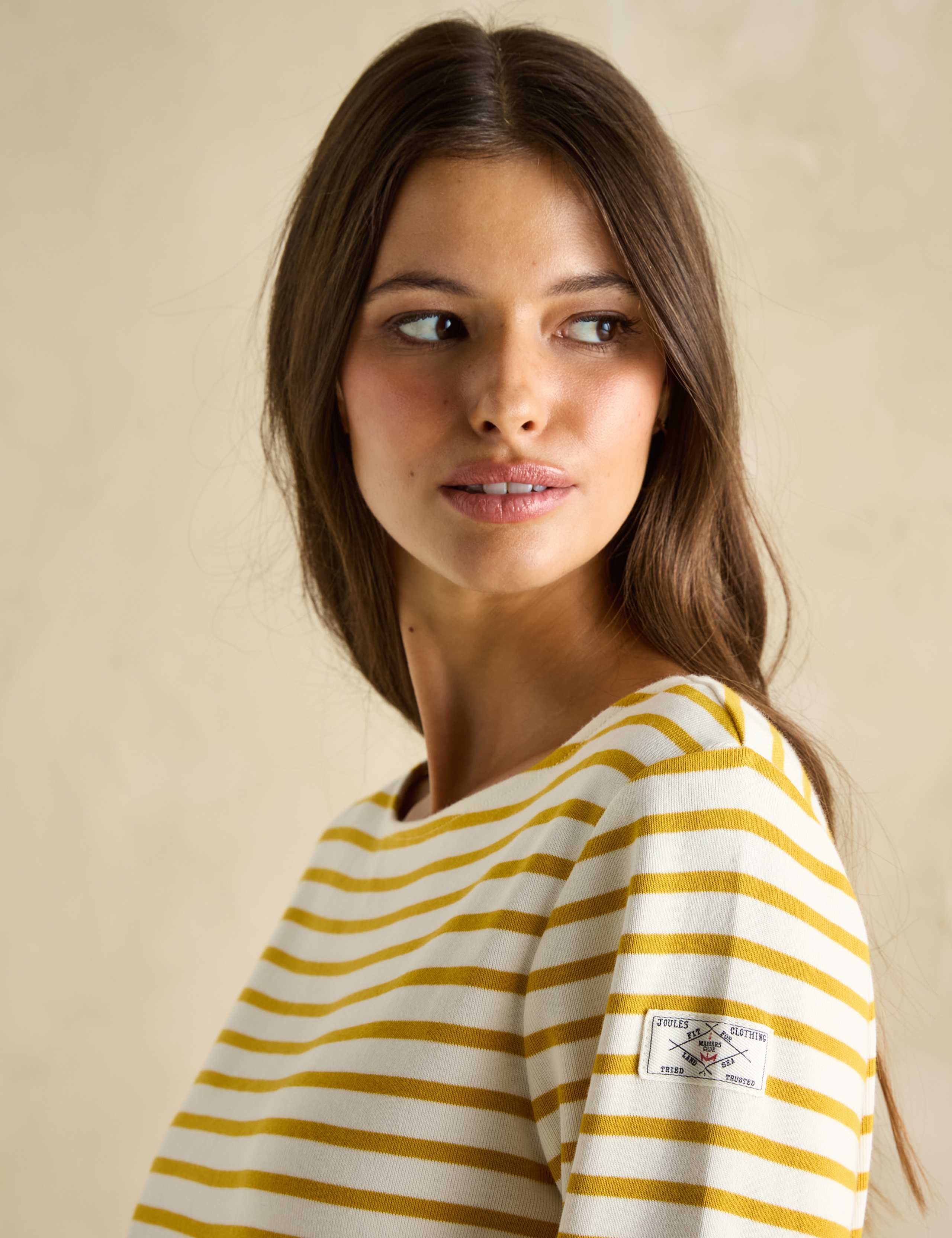 Pure Cotton Jersey Striped Relaxed Top 7 of 8