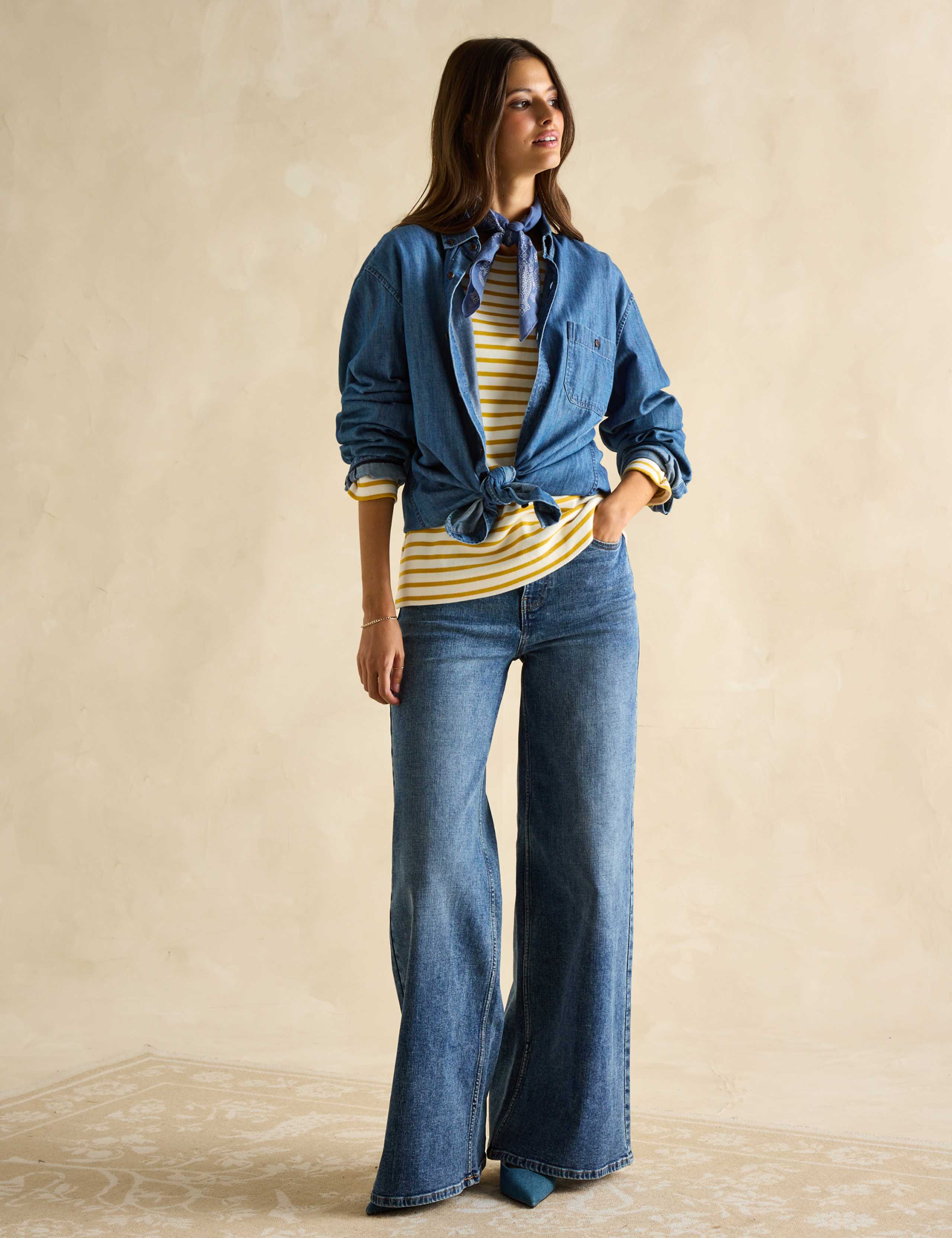 Pure Cotton Jersey Striped Relaxed Top 8 of 8