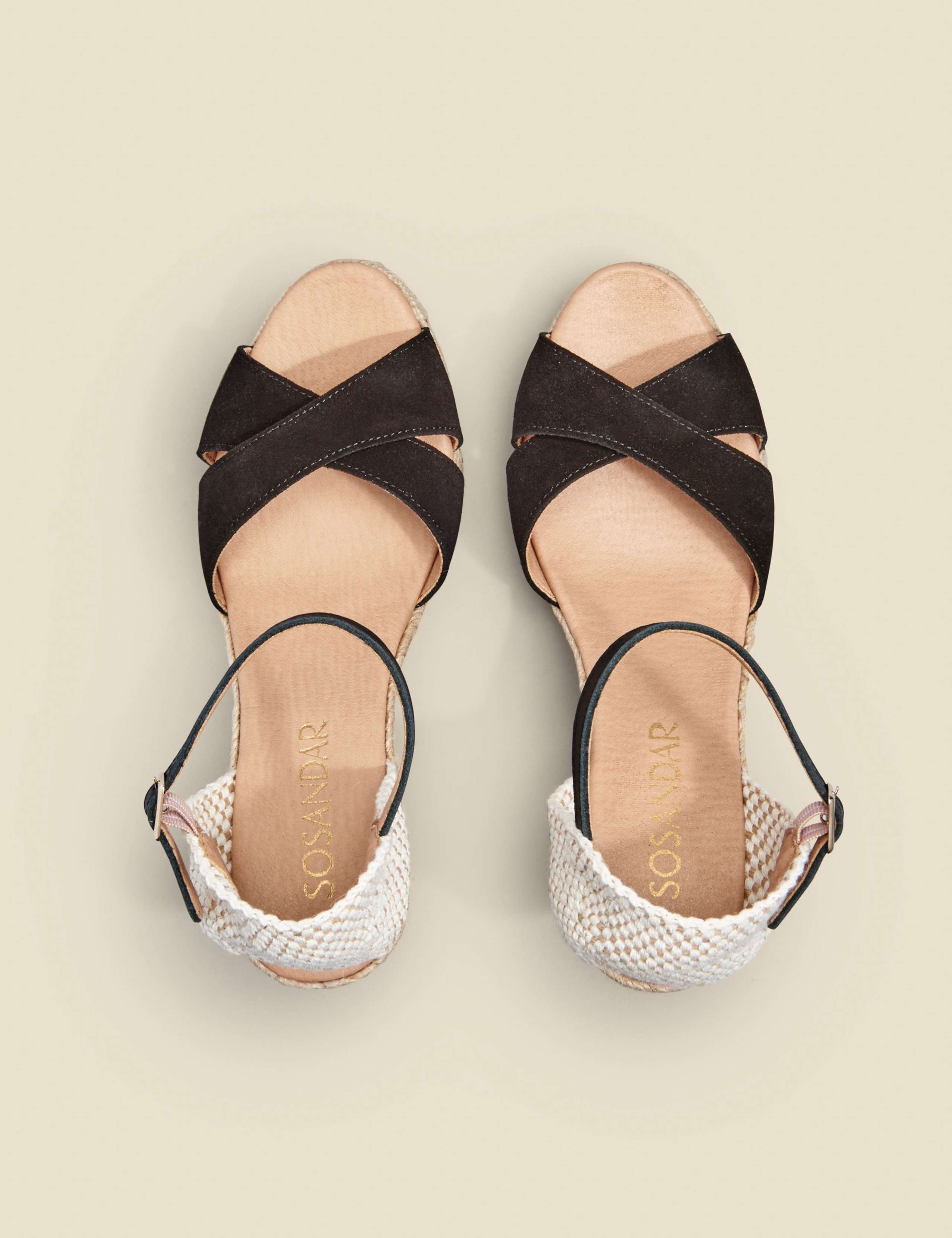 Suede Ankle Strap Wedge Espadrilles 3 of 6