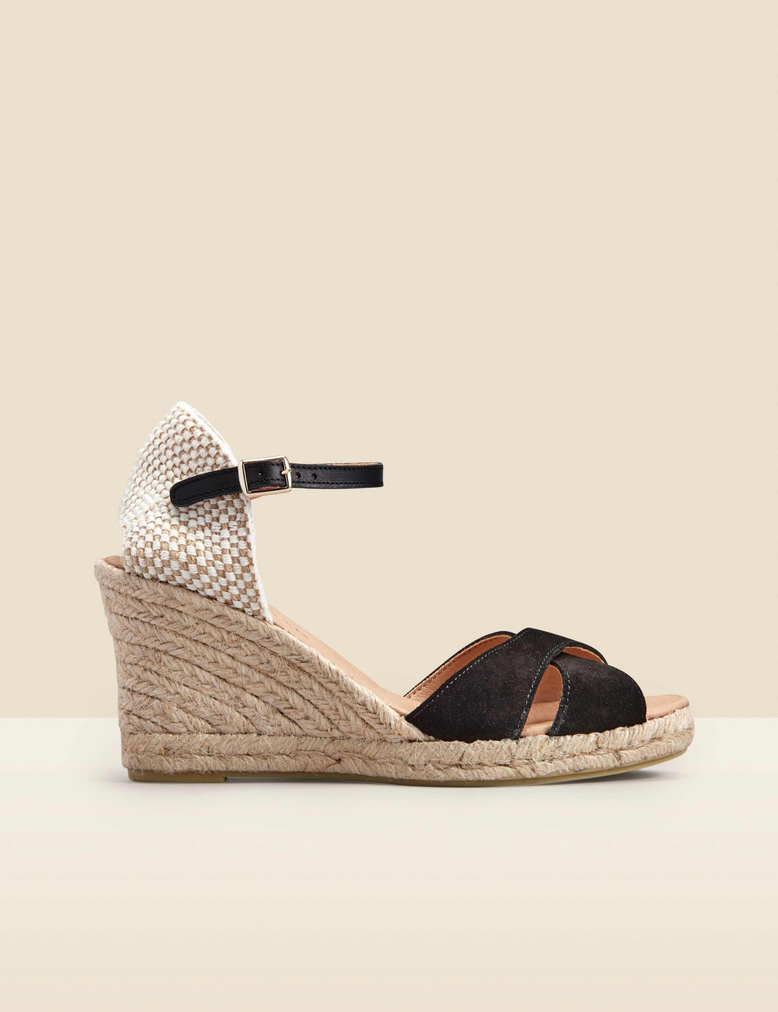 Suede Ankle Strap Wedge Espadrilles 2 of 6