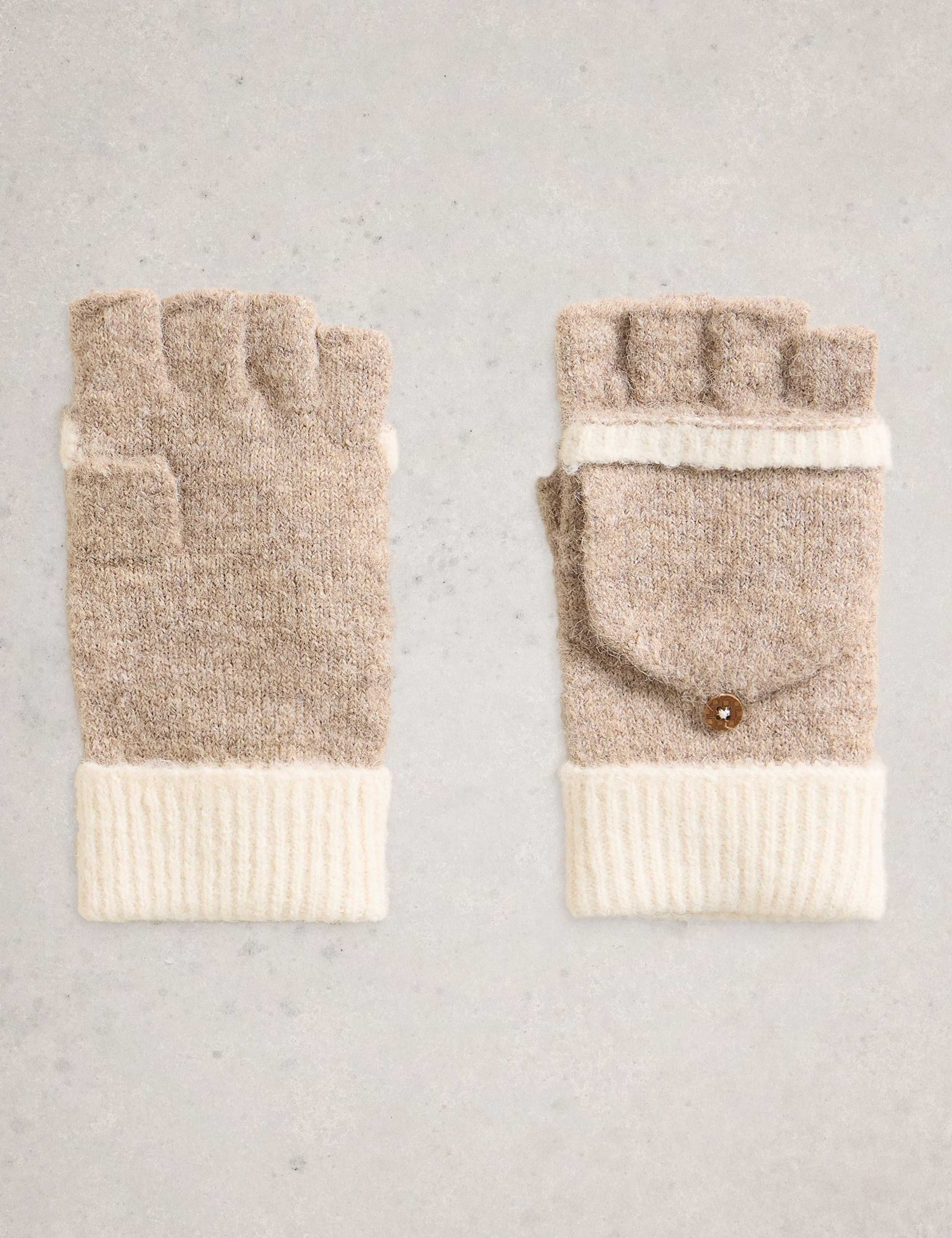 Knitted Flip-Back Fingerless Mittens 2 of 3