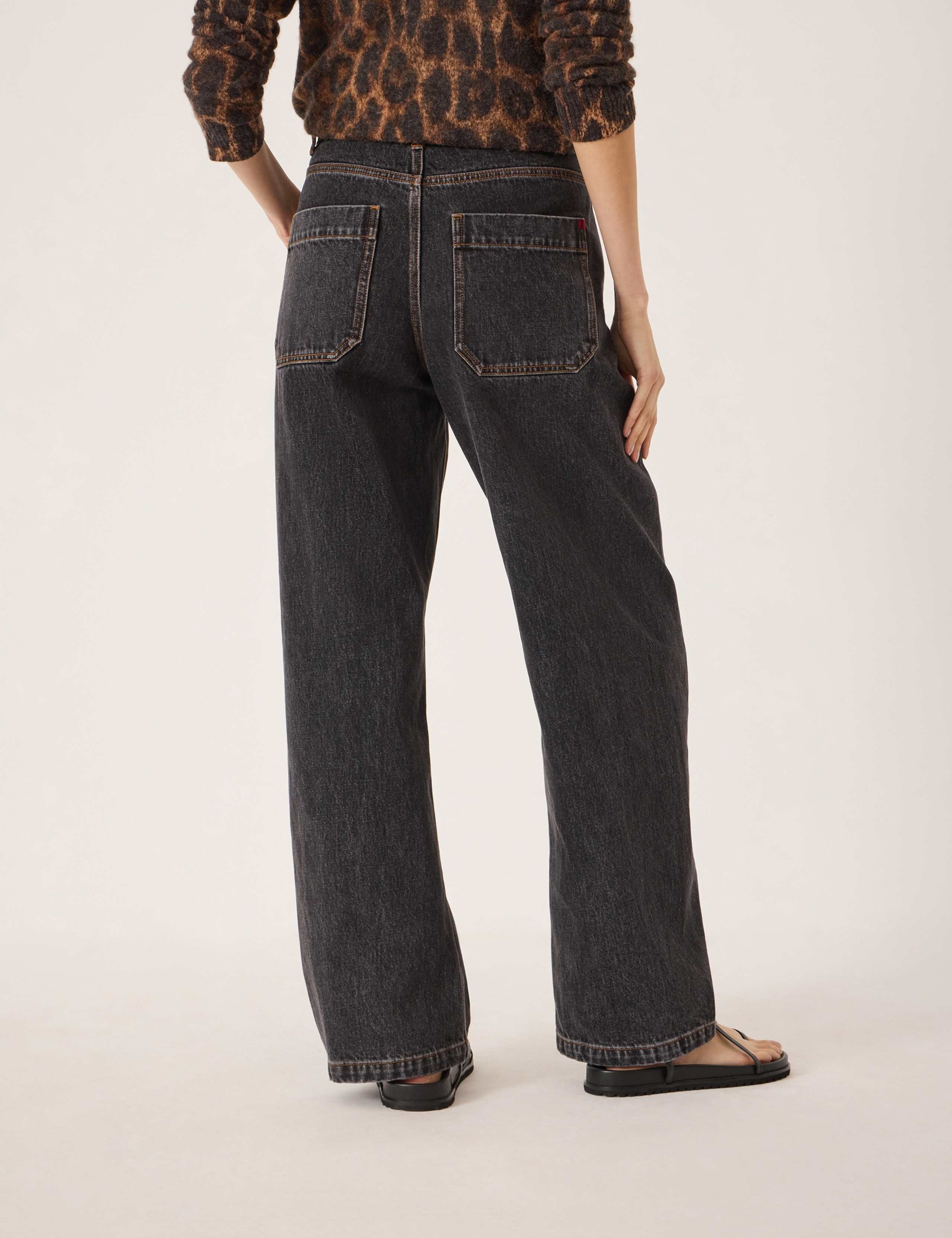 Mid Rise Wide Leg Jeans 3 of 5