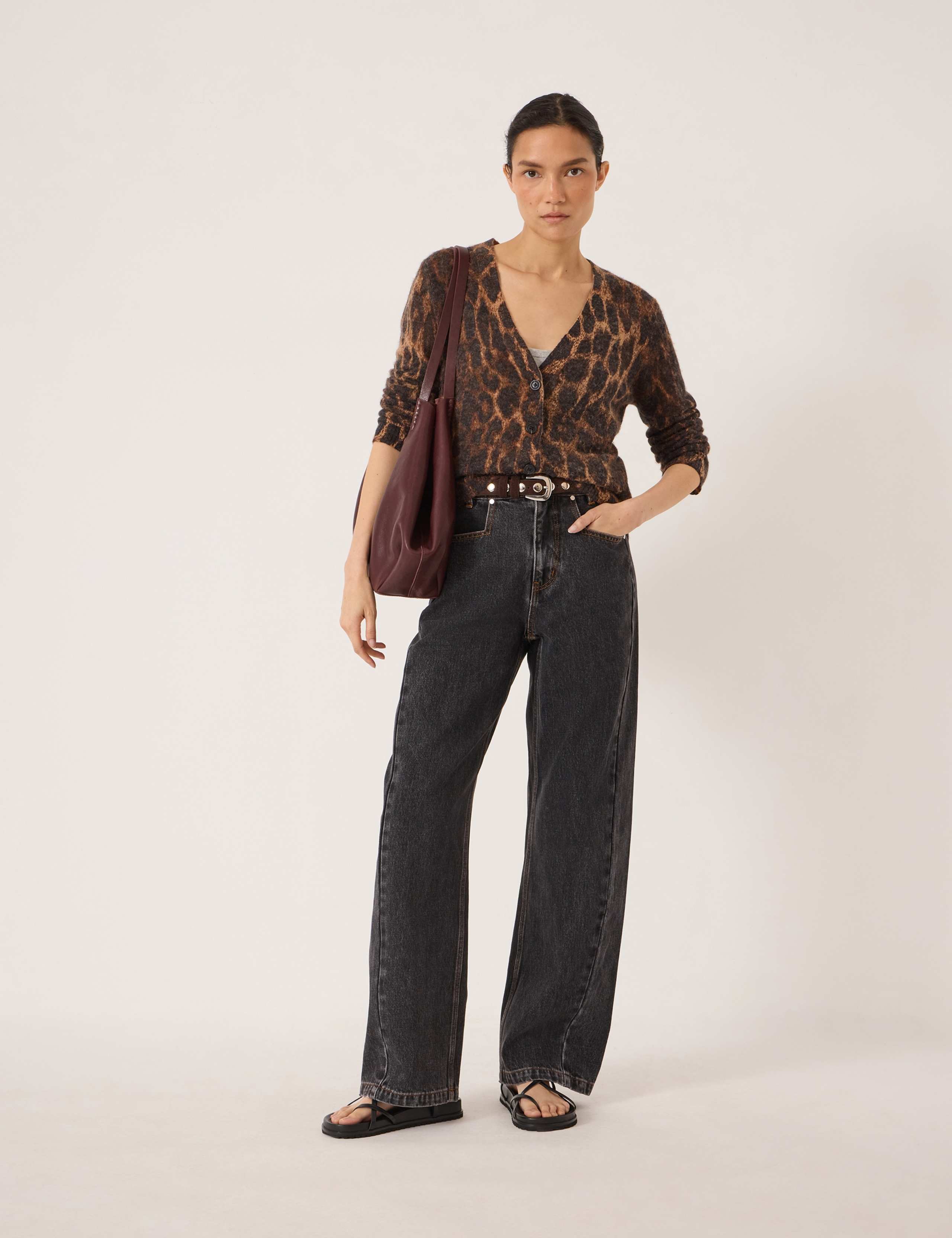 Mid Rise Wide Leg Jeans 4 of 5