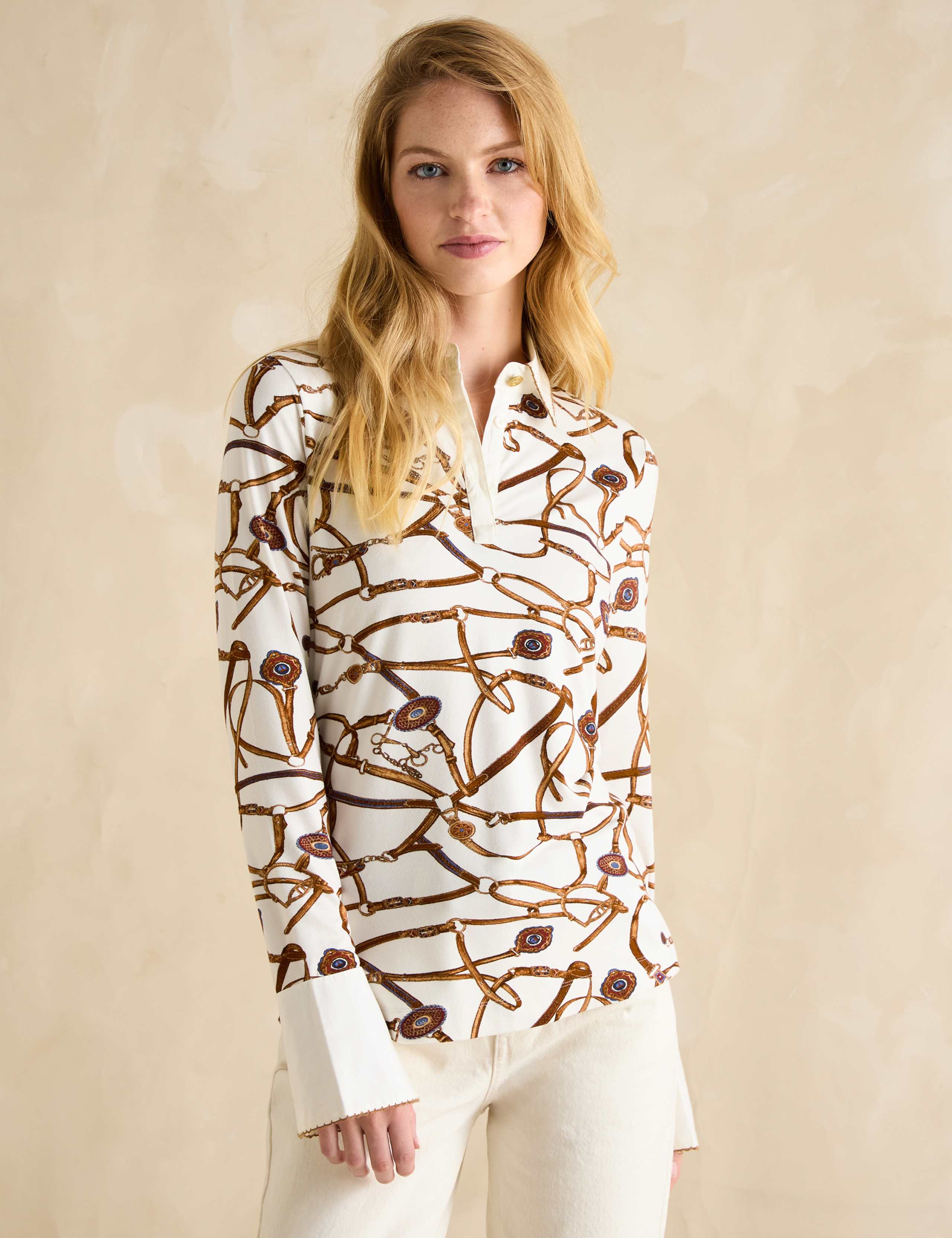 Printed Collared Top 1 of 5