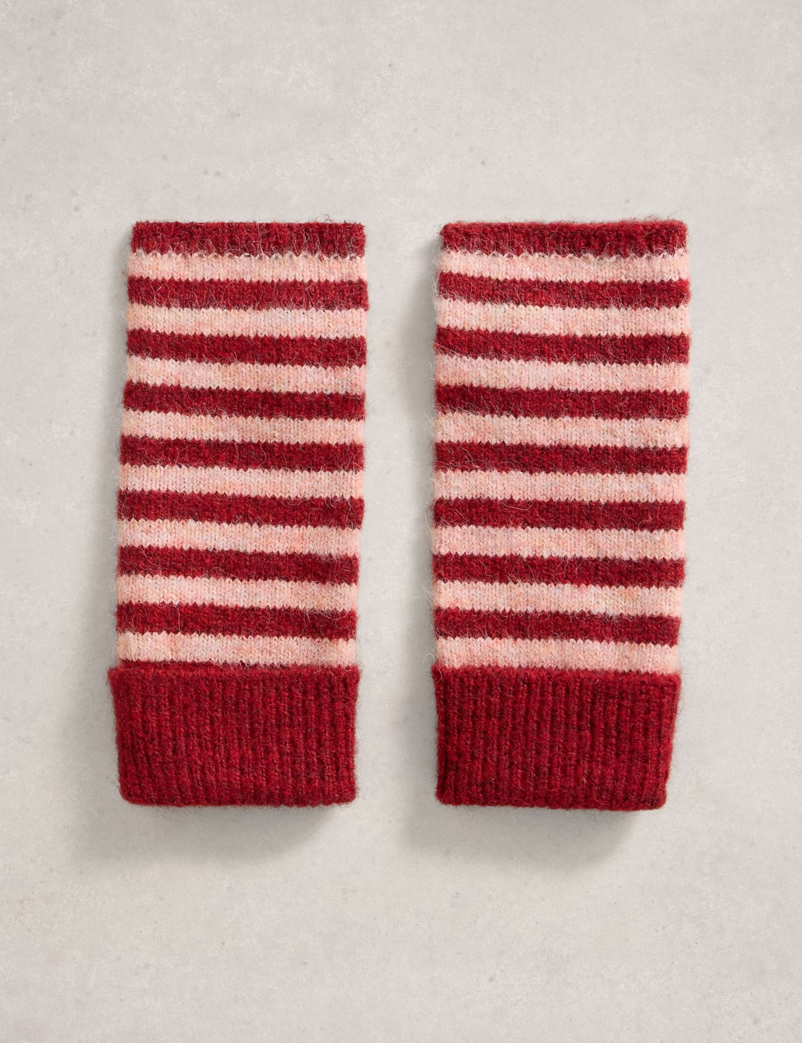 Striped Cuffed Fingerless Gloves 3 of 3