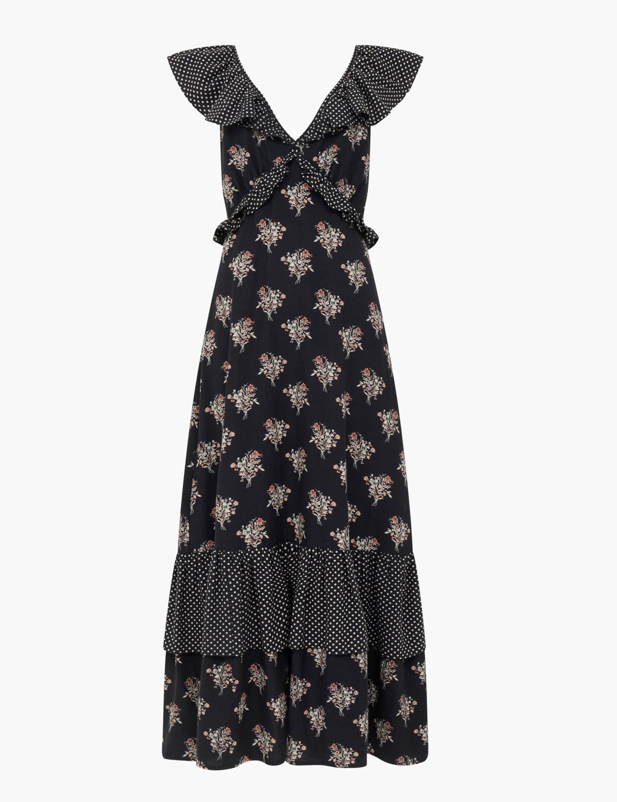 Cotton Blend Midaxi Tiered Dress 2 of 6