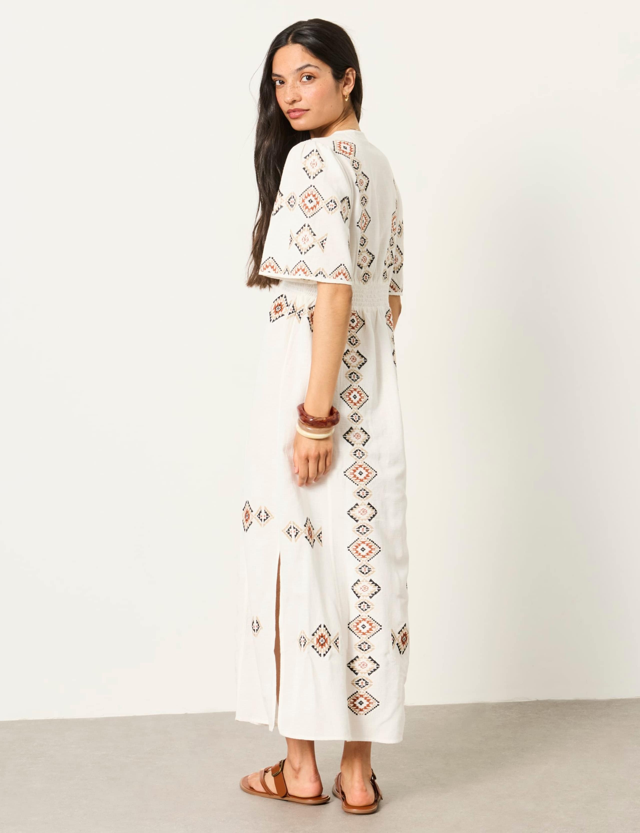 SOLENE EMB MIDI DRES 5 of 7