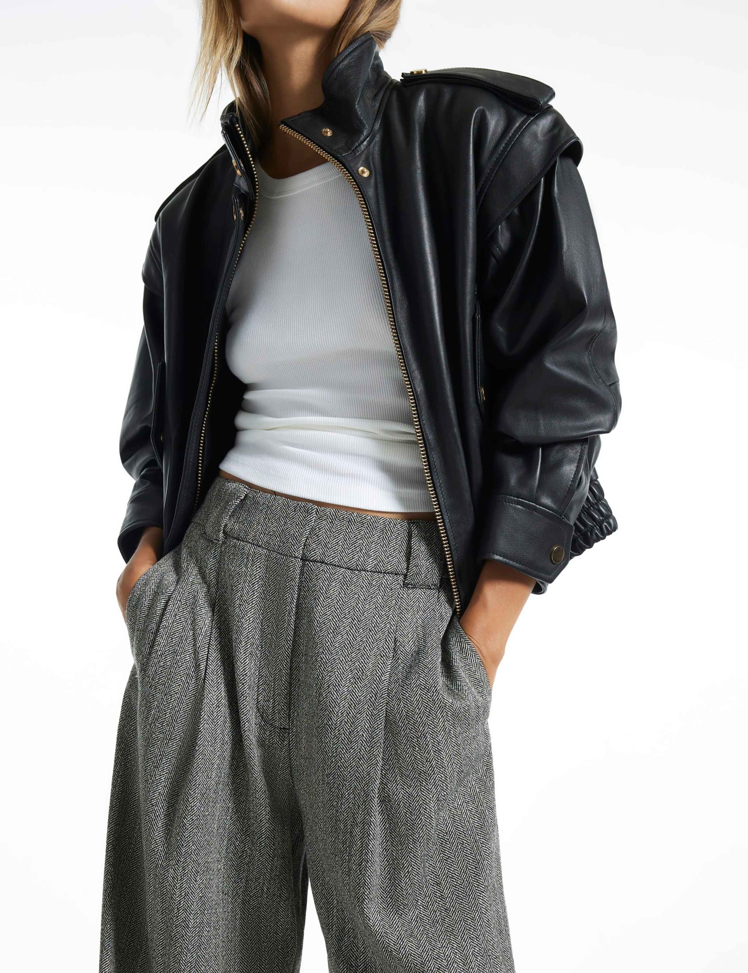 Marl Wide Leg Trousers 1 of 4