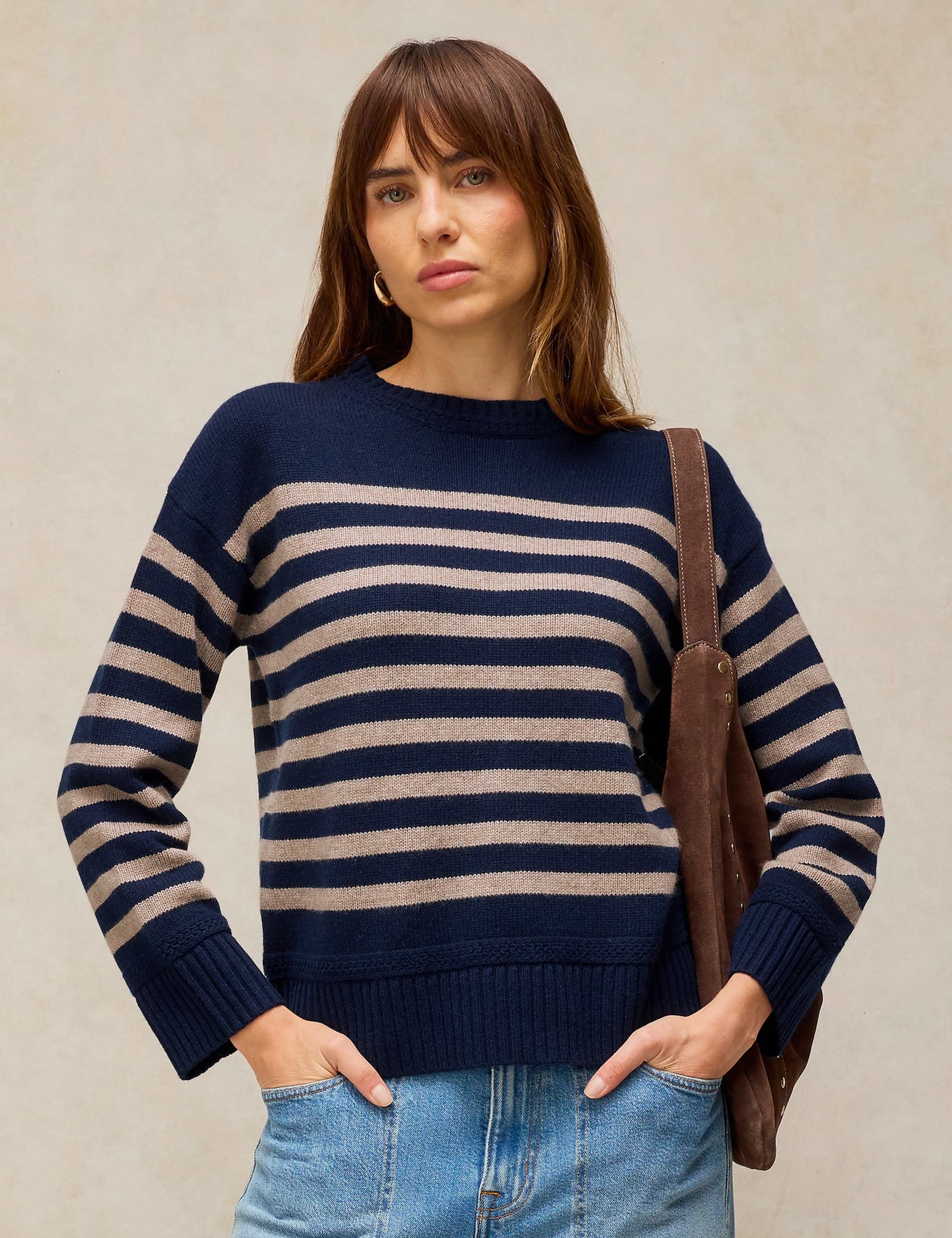 Taylor Merino Wool Blend Jumper with Cashmere 1 of 6