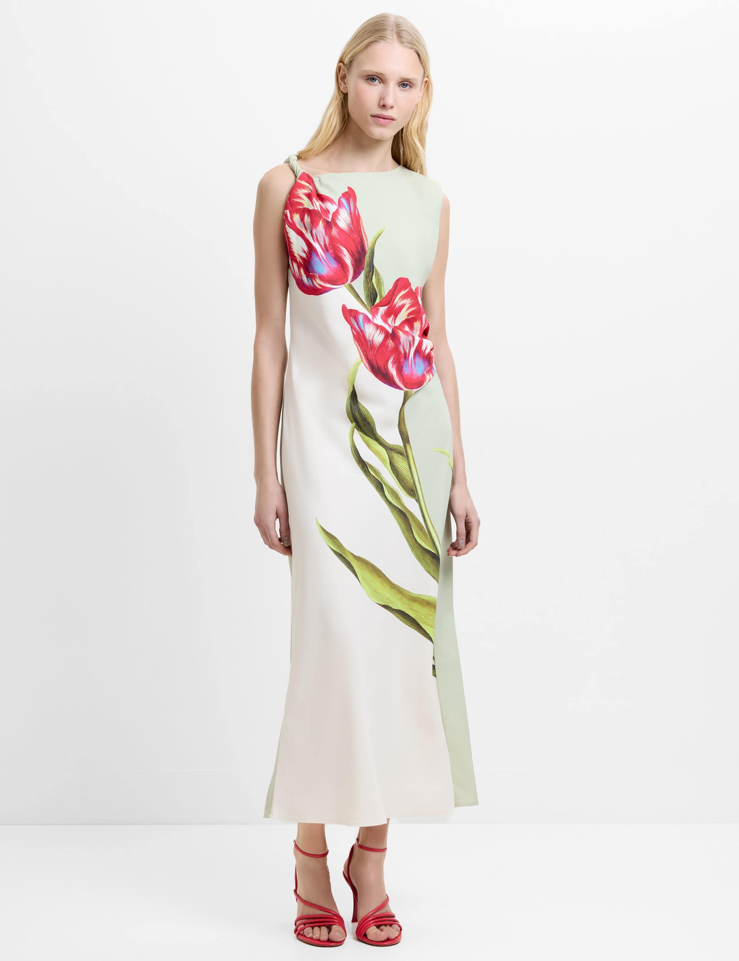 Floral One Shoulder Midaxi Column Dress 1 of 5